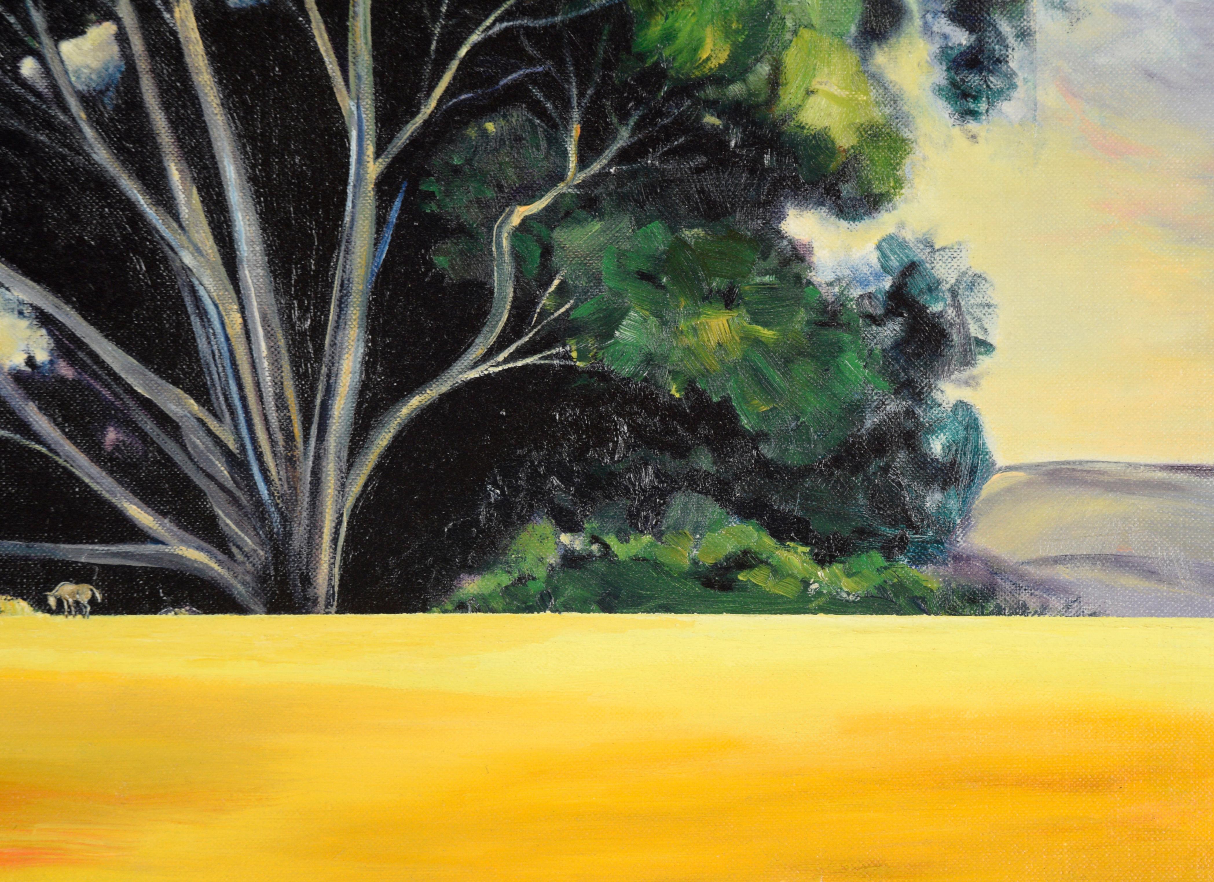 San Gregorio Sun Up - Landscape - American Impressionist Painting by Vern Hansen