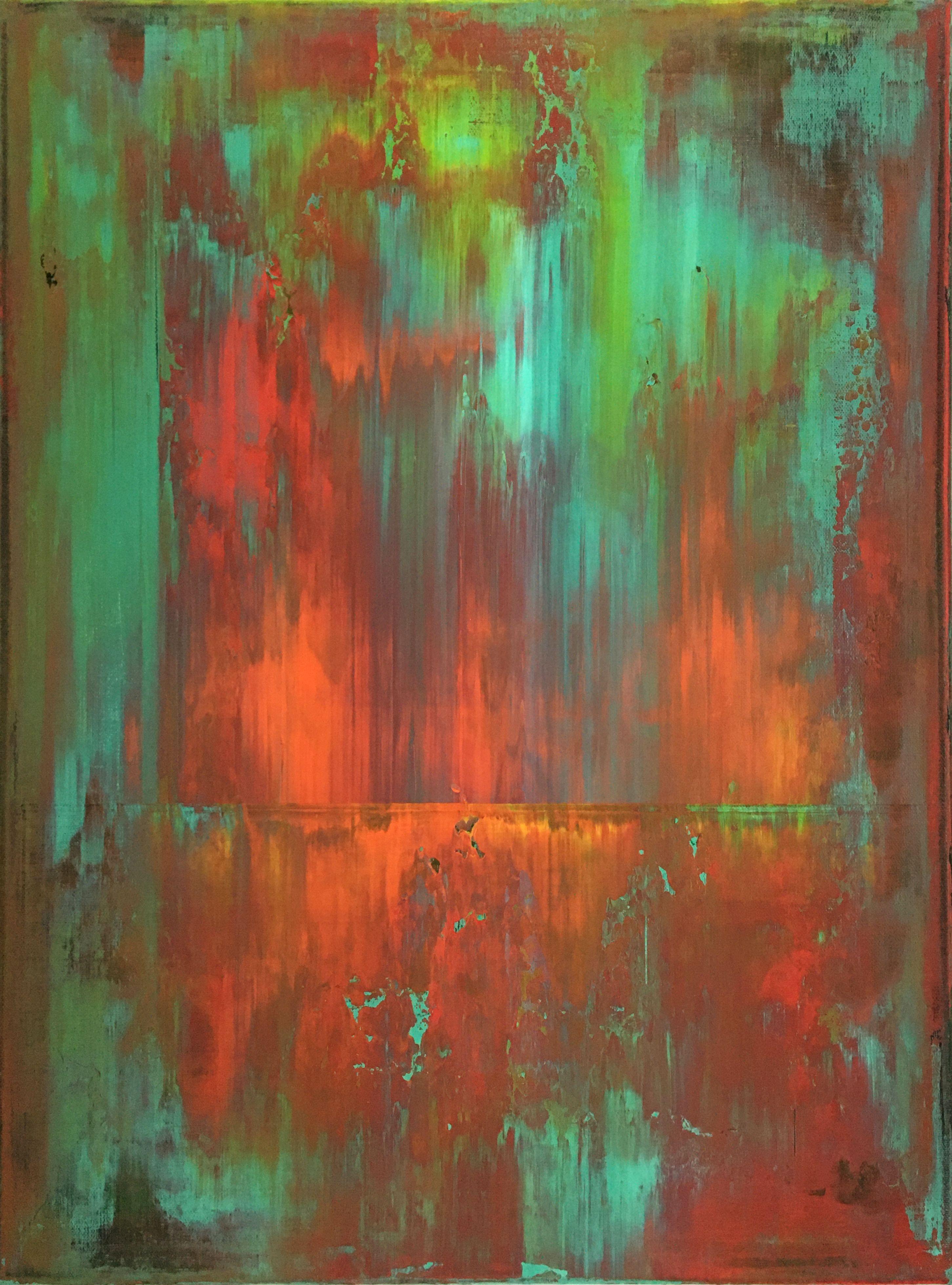 Abstract Painting de Vern Rollin - Una promesa de primavera, Pintura, Acrílico sobre lienzo