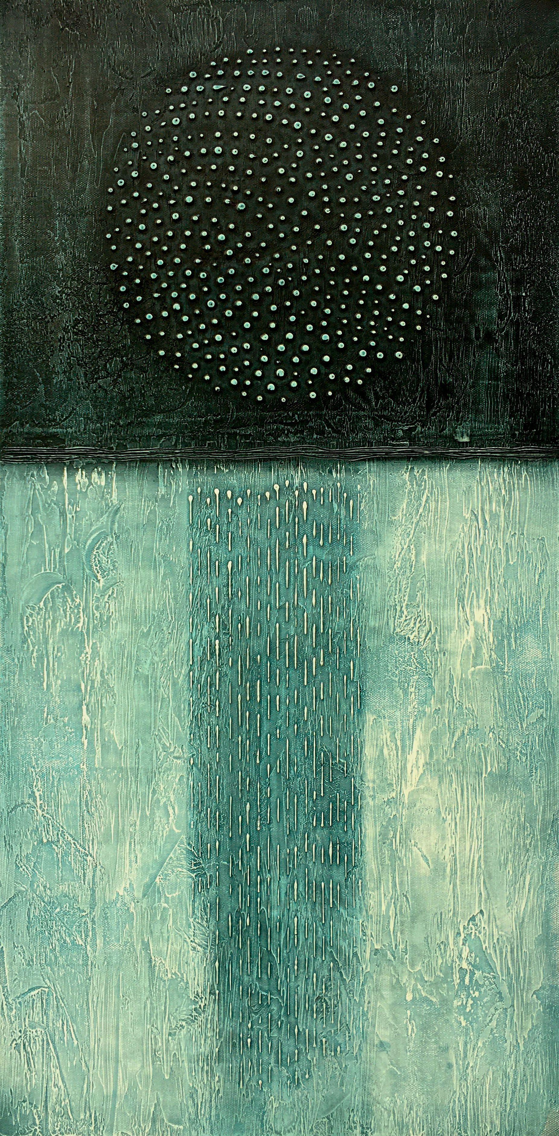 Vern Rollin Abstract Painting - Rain, Painting, Acrylic on Canvas