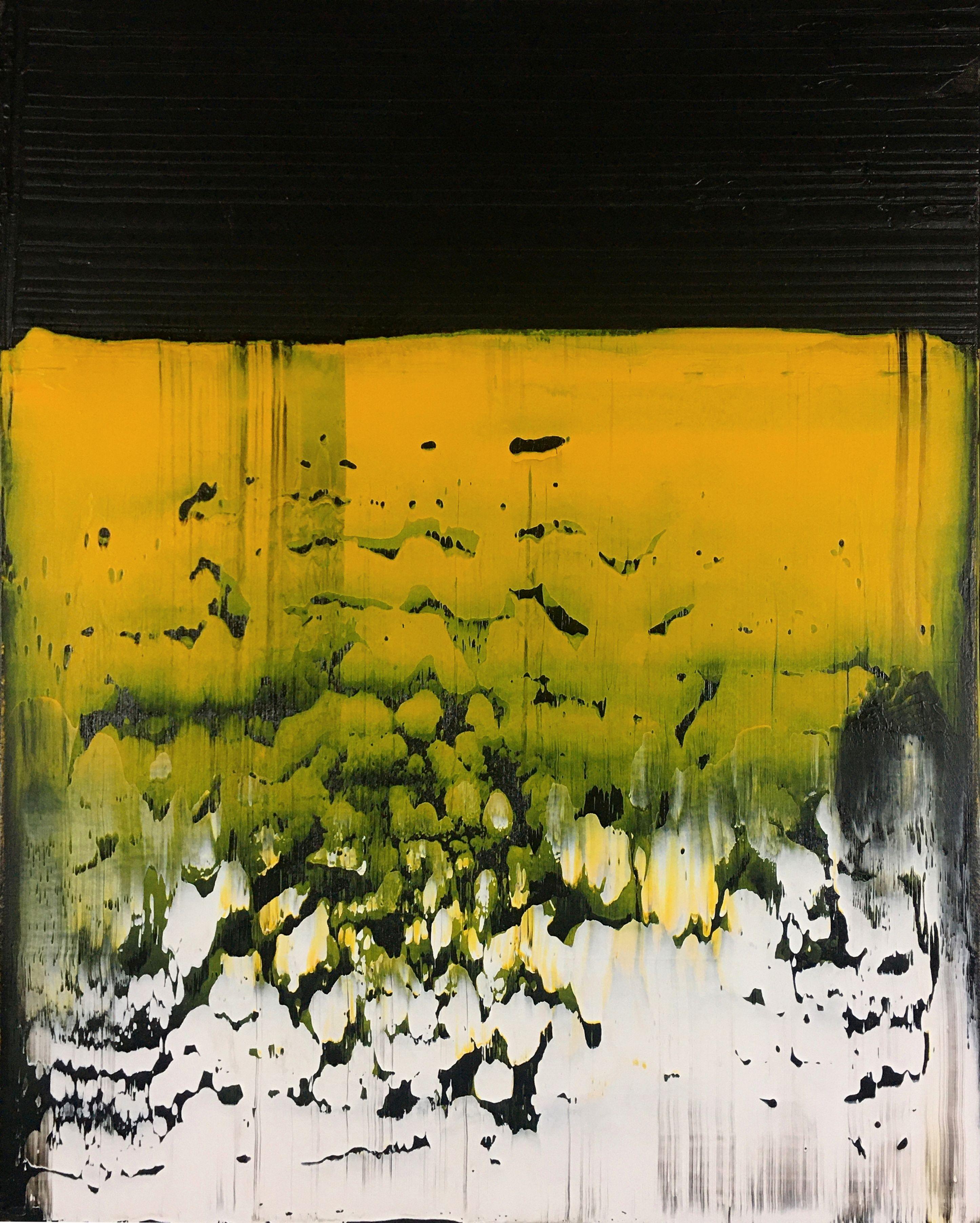 Yellow Rising, Pintura, Acrílico sobre lienzo - Painting de Vern Rollin