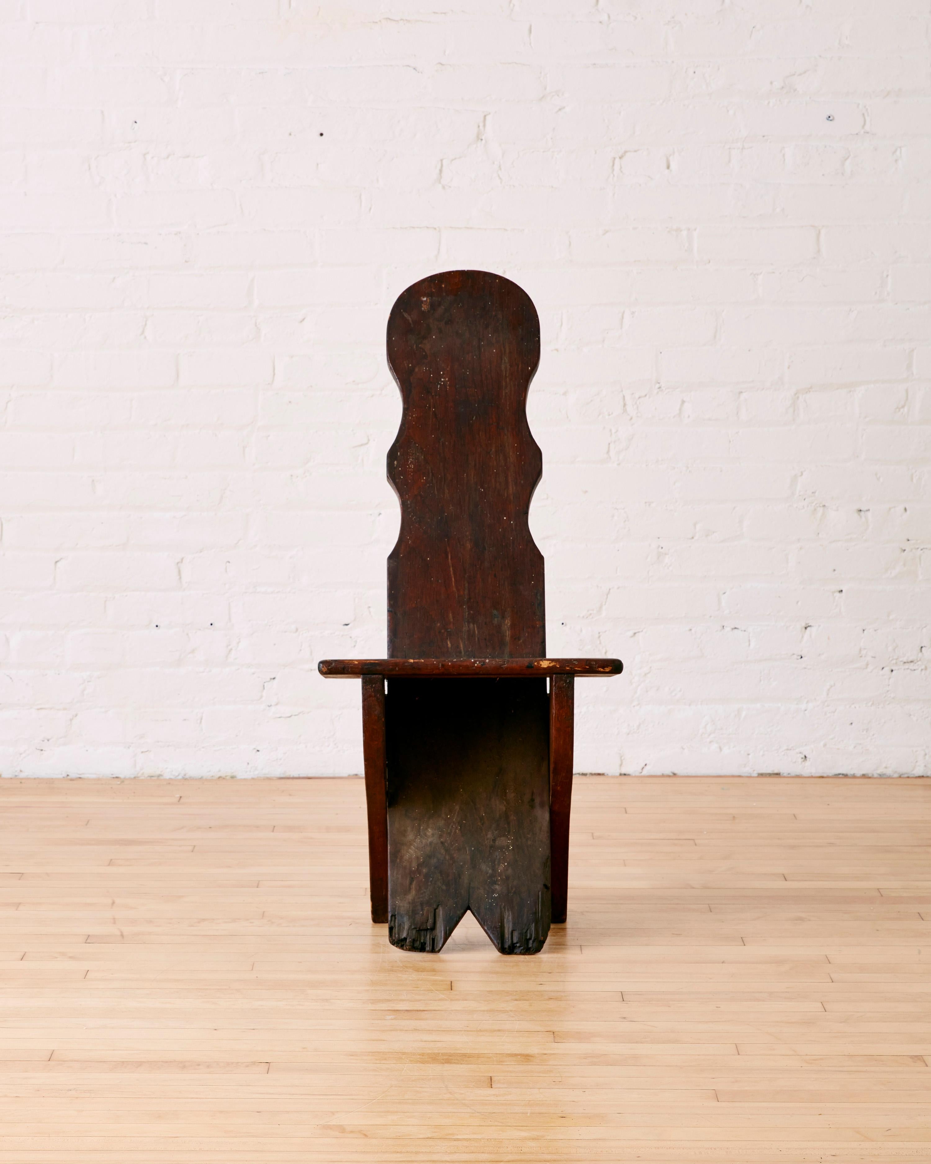 Tribal Vernacular 19th Century Plank Chair For Sale