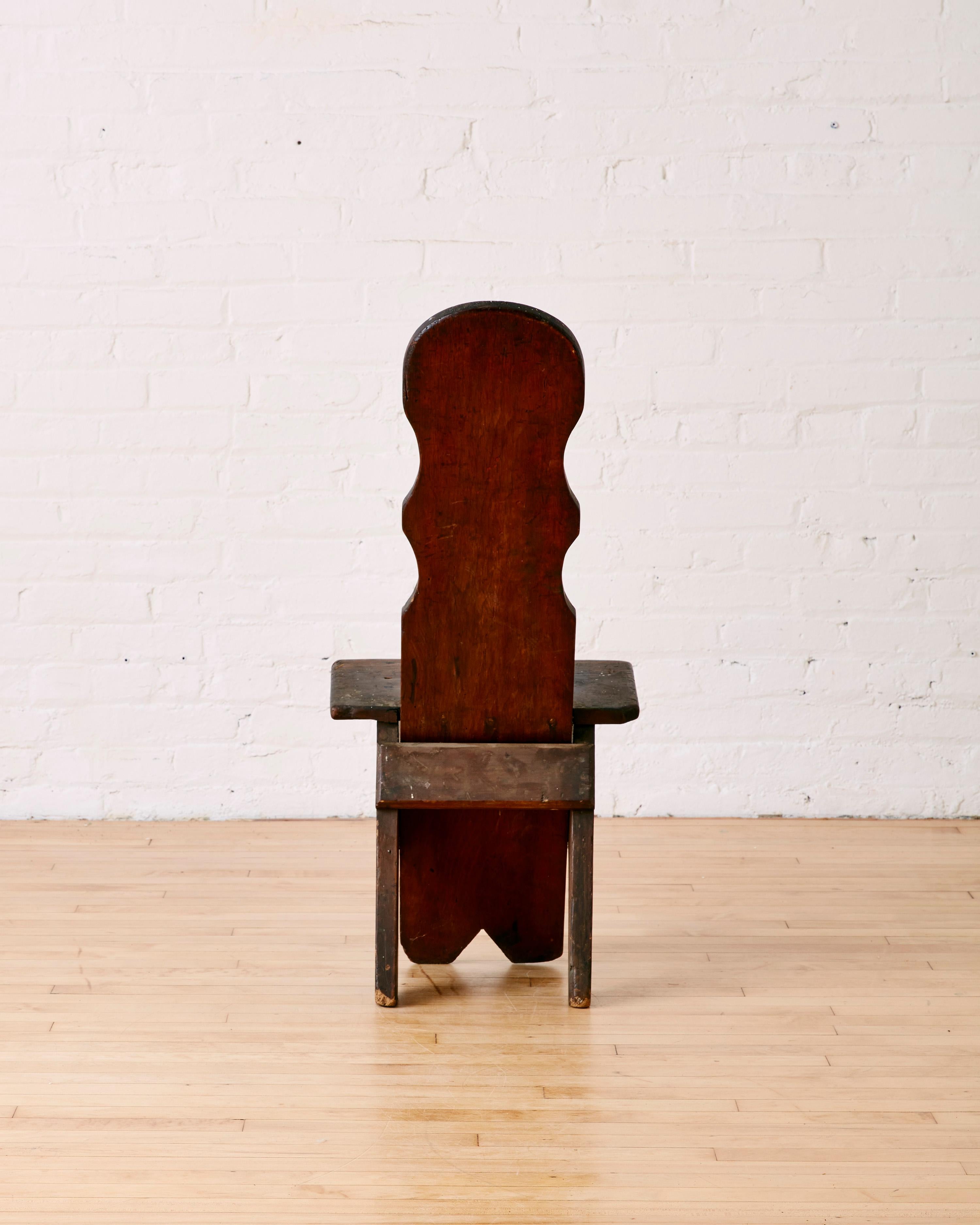 Vernacular 19th Century Plank Chair In Good Condition For Sale In Long Island City, NY