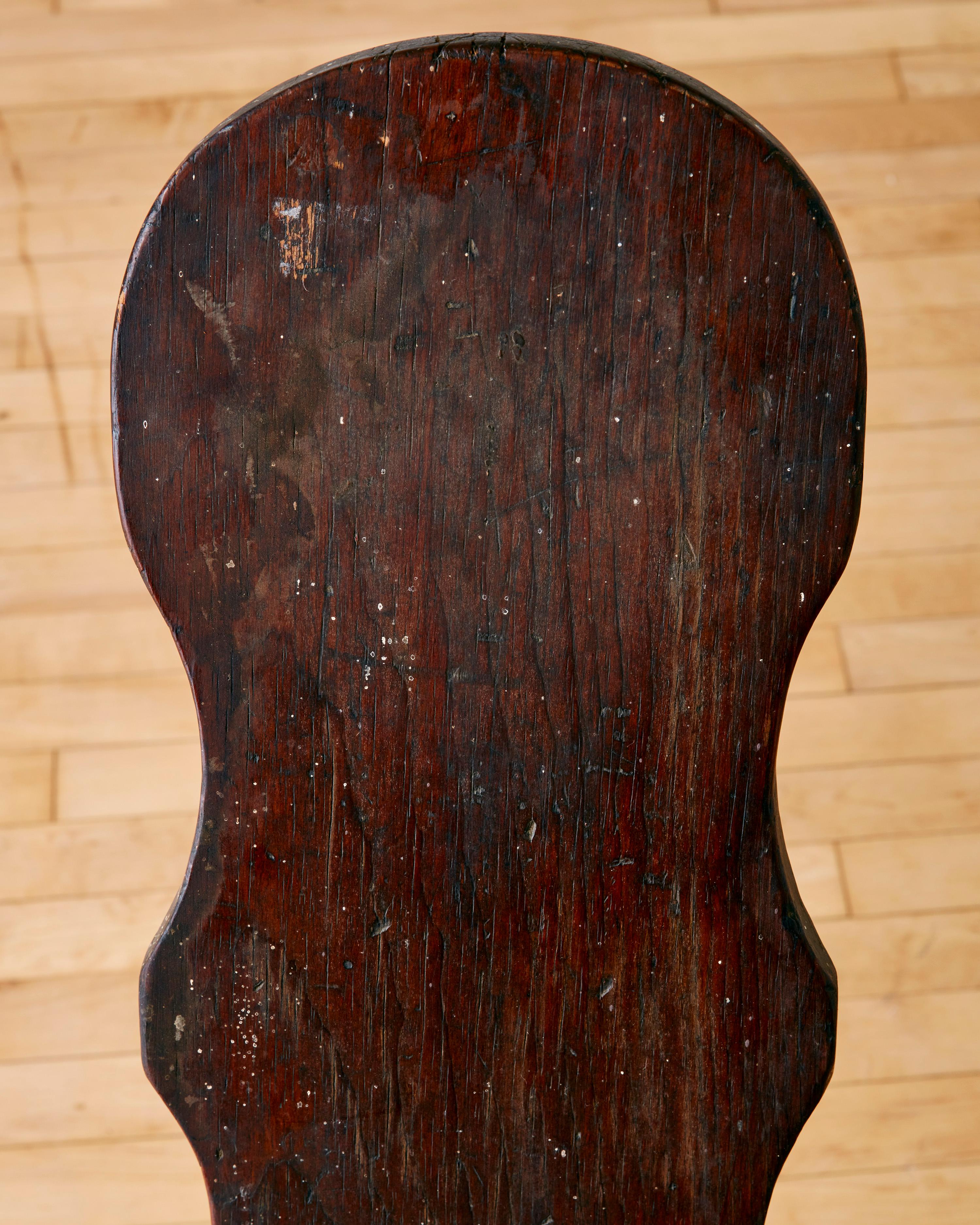 Wood Vernacular 19th Century Plank Chair For Sale