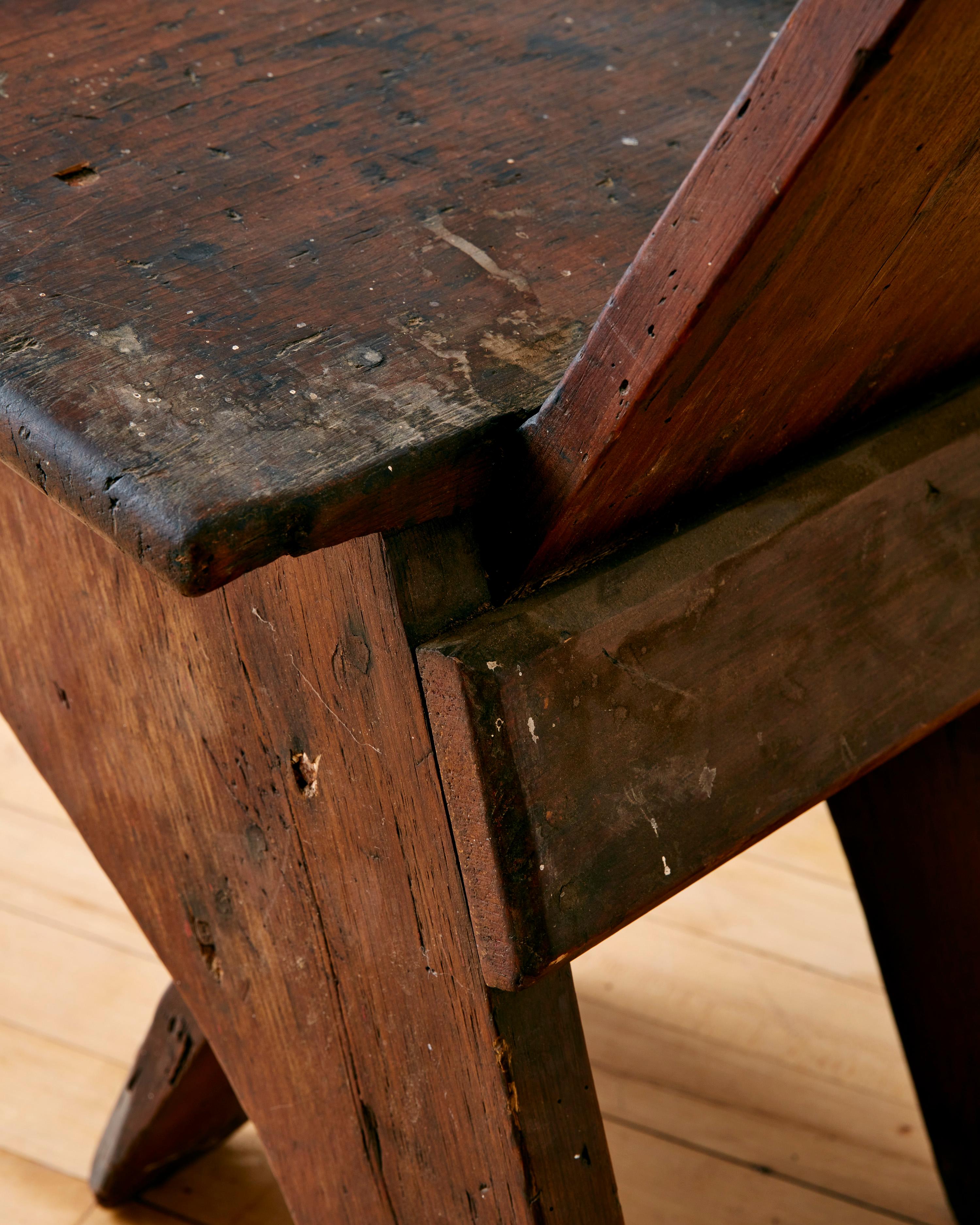 Vernacular 19th Century Plank Chair For Sale 2