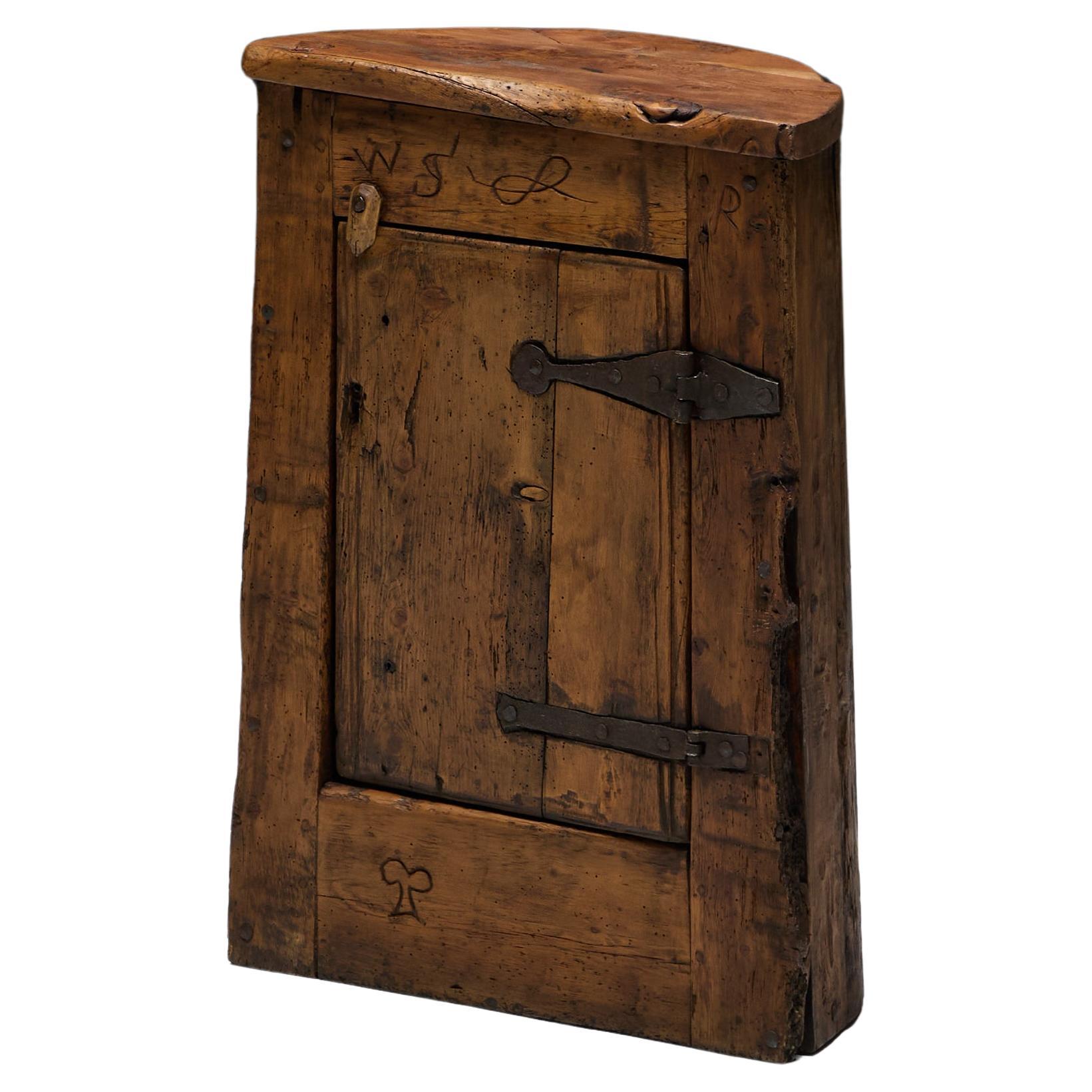 Vernacular Folk Art Cabinet, France, 19th Century