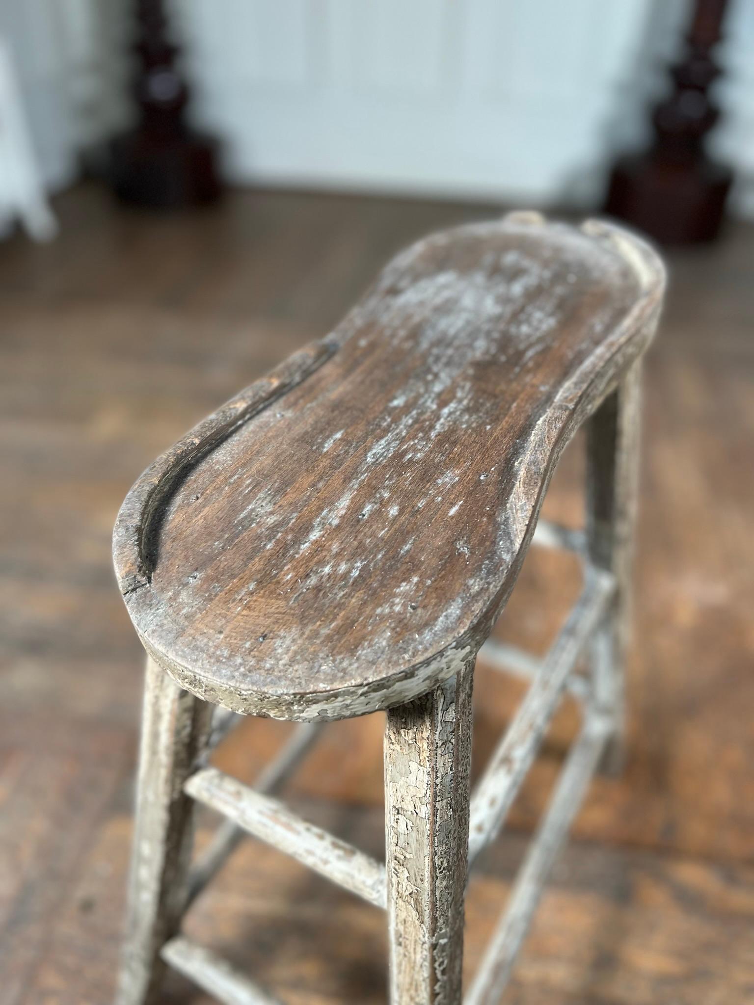 19th Century Vernacular Lacing Stool For Sale