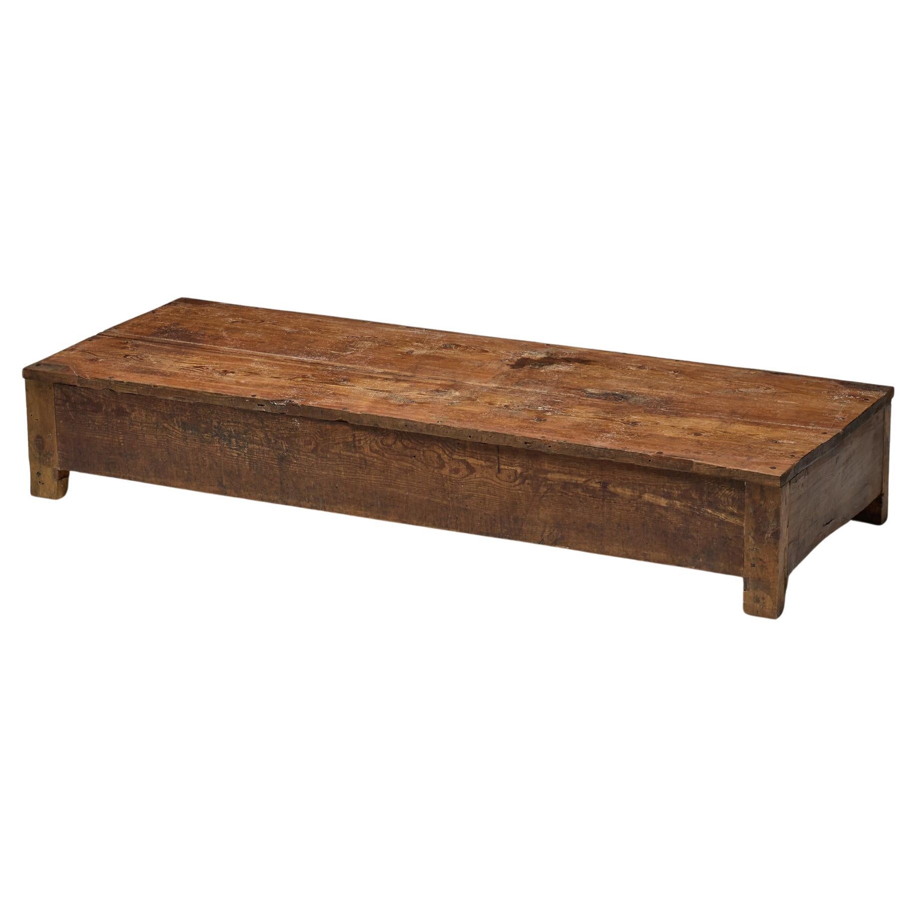 Vernacular Rustic Low Coffee Table, France, 20th Century
