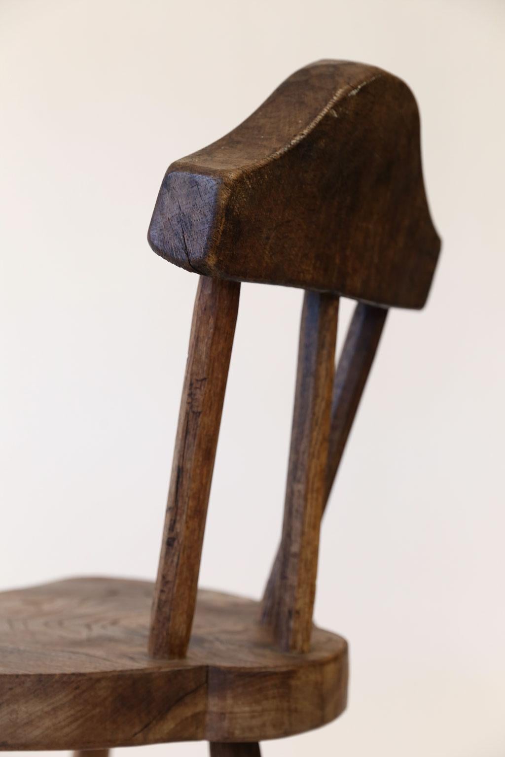 English Stick Back Chair in Mid-Brown Oak