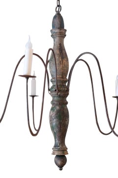 Vernacular Style Wooden Chandelier