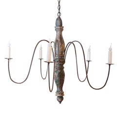 Vernacular Style Wooden Chandelier