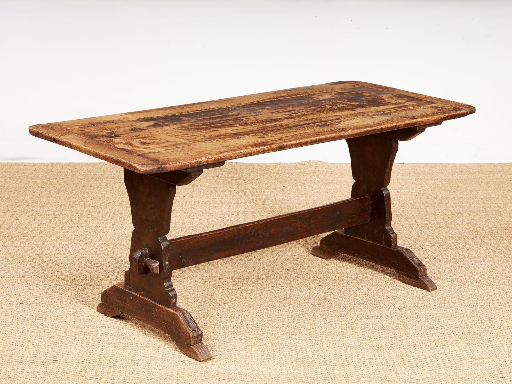 English Vernacular Trestle Table For Sale