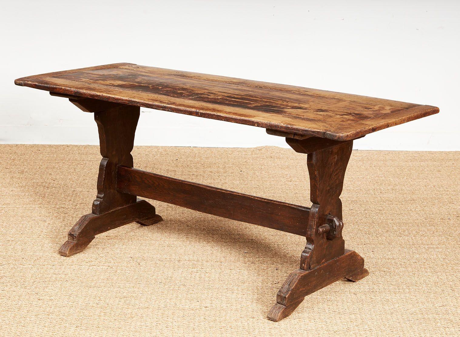 Vernacular Trestle Table In Good Condition For Sale In Greenwich, CT