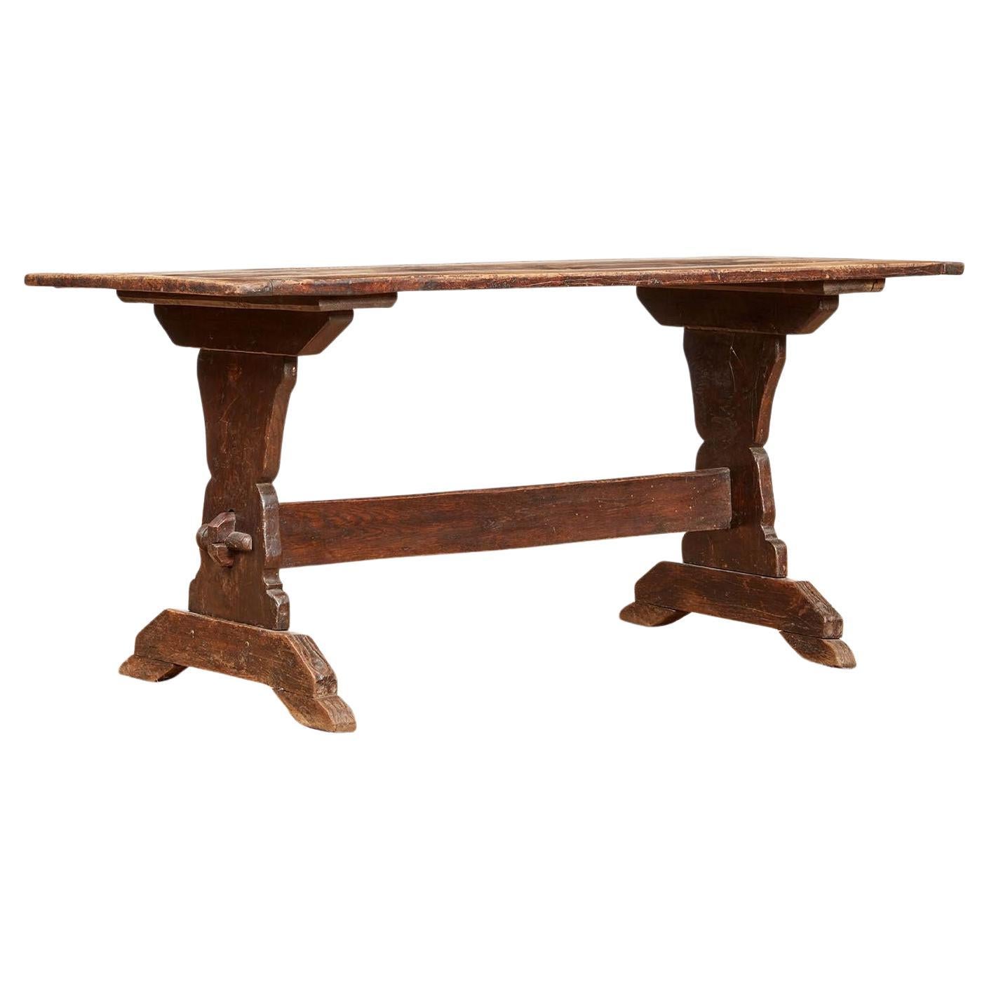Vernacular Trestle Table For Sale
