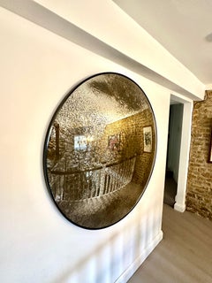 Vernazza 120 cms / 47" Silver Antiqued Convex Mirror