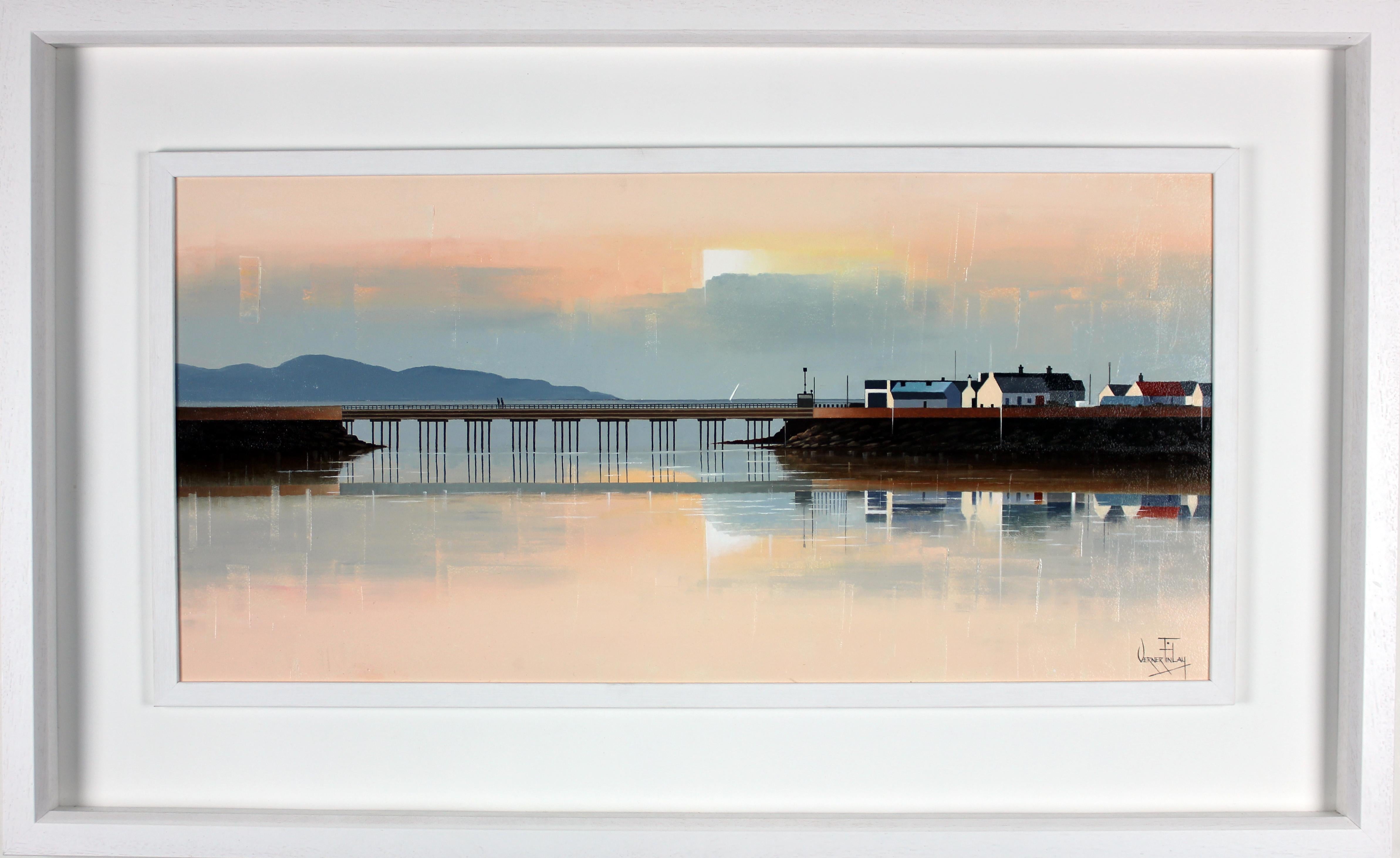 Dollymount Reflection - Painting by Verner Finlay