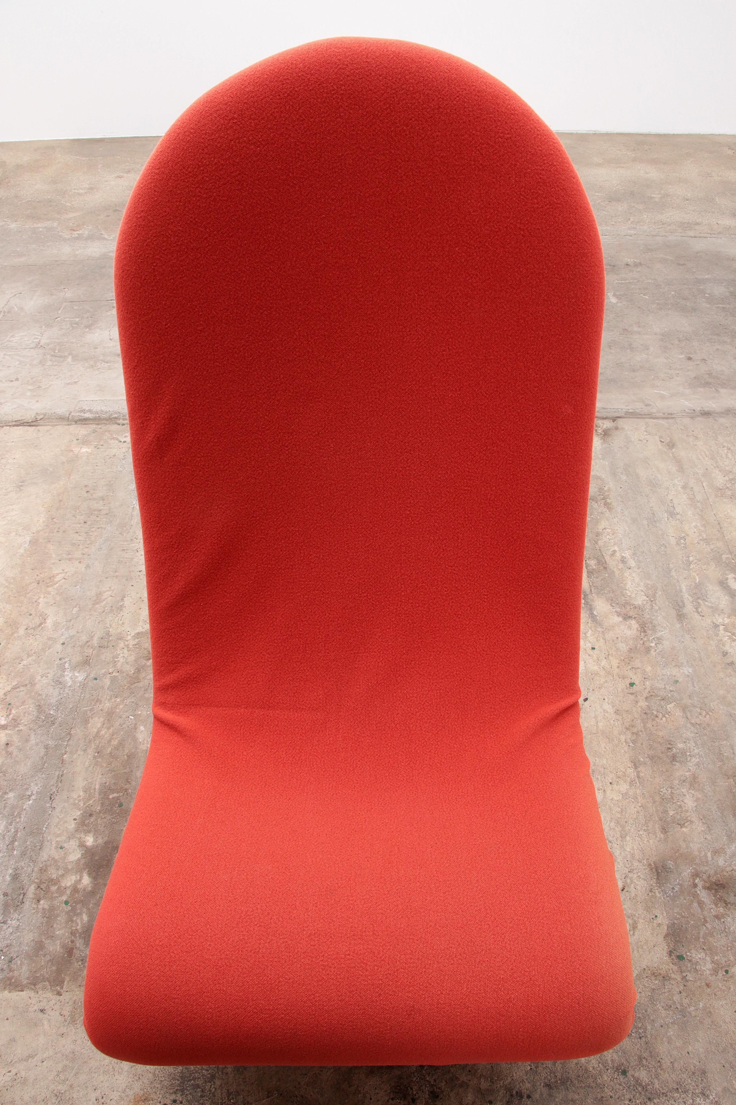 Verner Panton 1-2-3 Chair with High Backrest - Red/Orange, 1973 For Sale 5