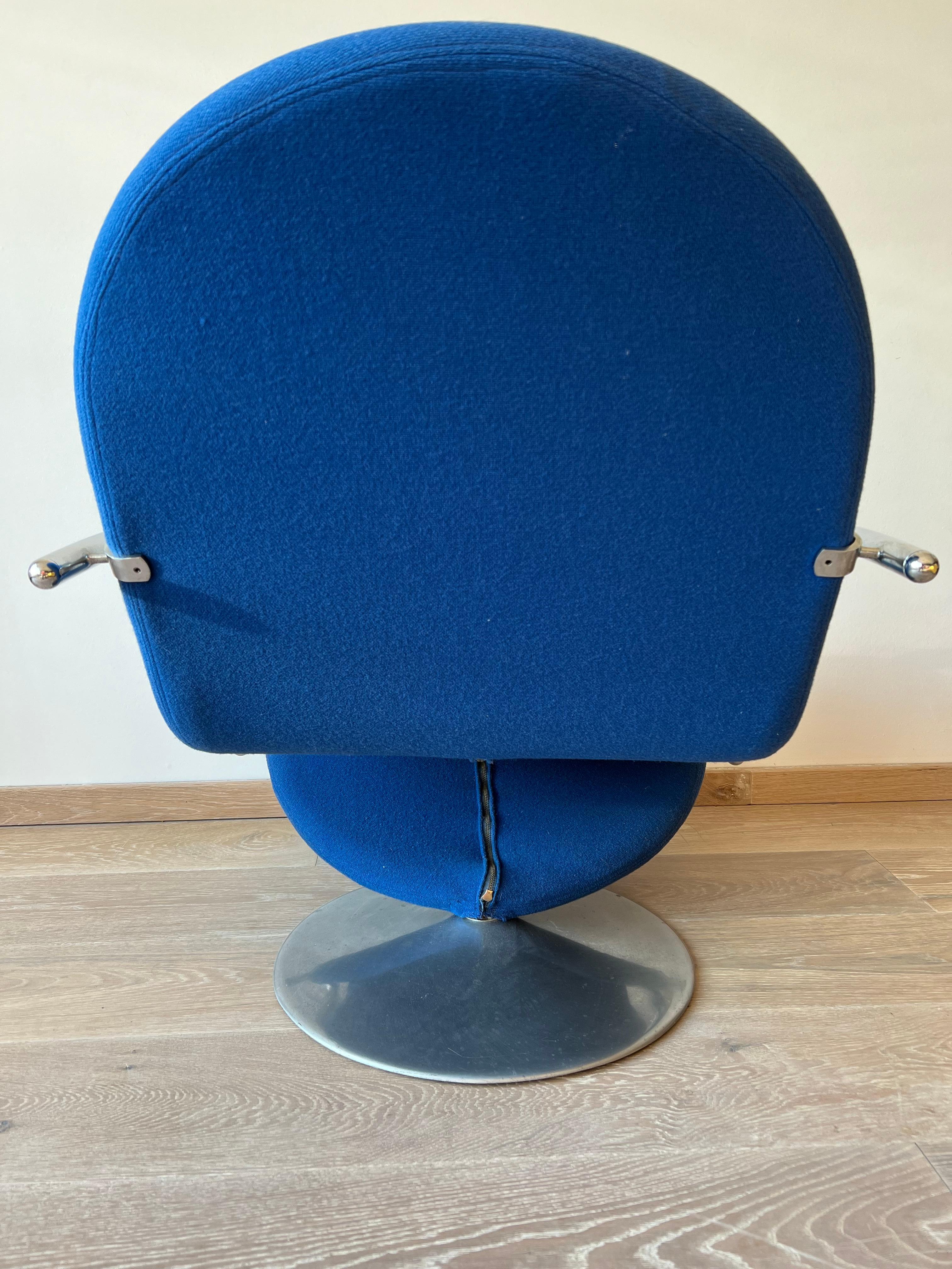 Danish Verner Panton 1-2-3 Swivel Lounge Chair for Fritz Hansen, 1973
