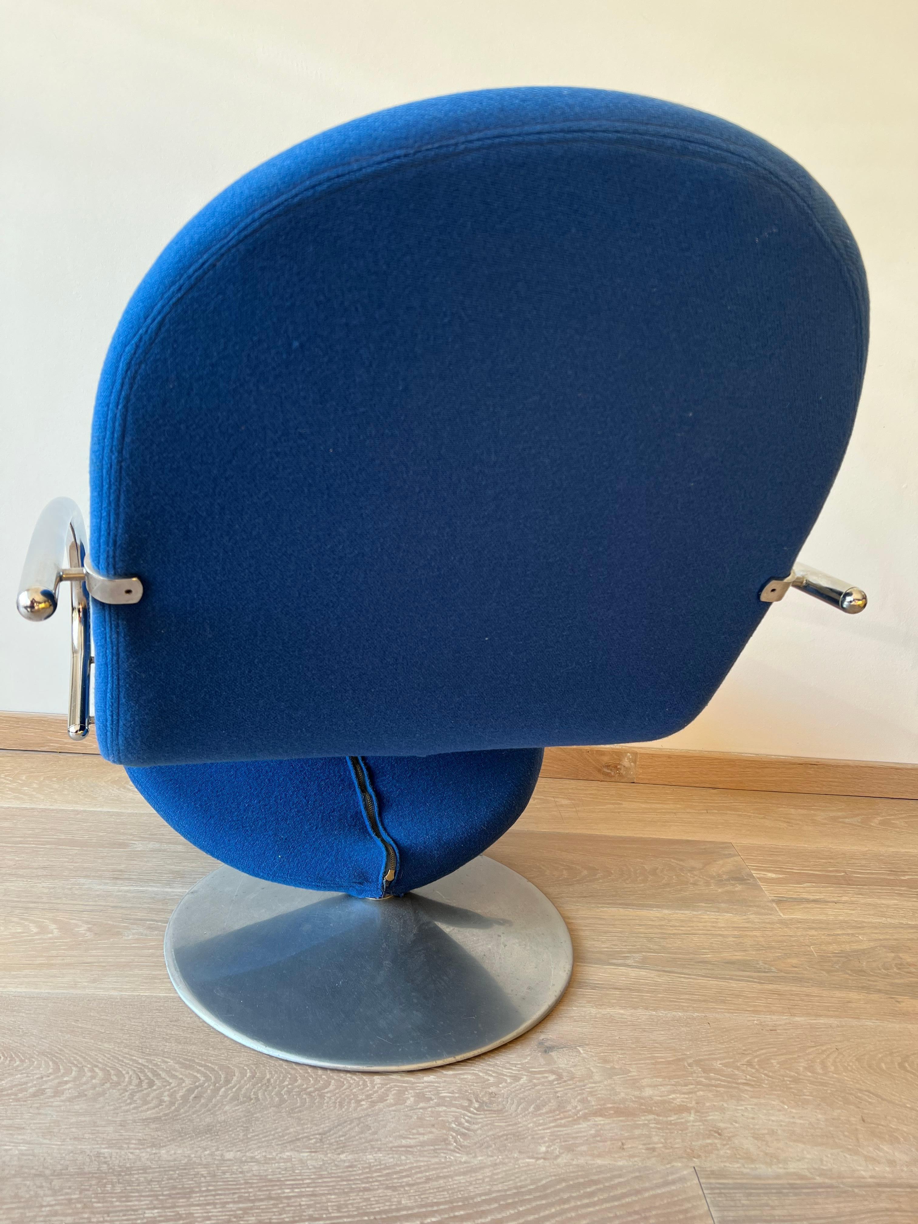 Late 20th Century Verner Panton 1-2-3 Swivel Lounge Chair for Fritz Hansen, 1973