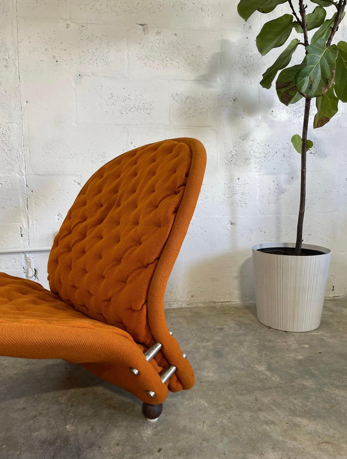 Very rare Verner Panton 123 Easy Chair G de Luxe or Model G. Designed in 1973 and produced by Fritz Hansen. 