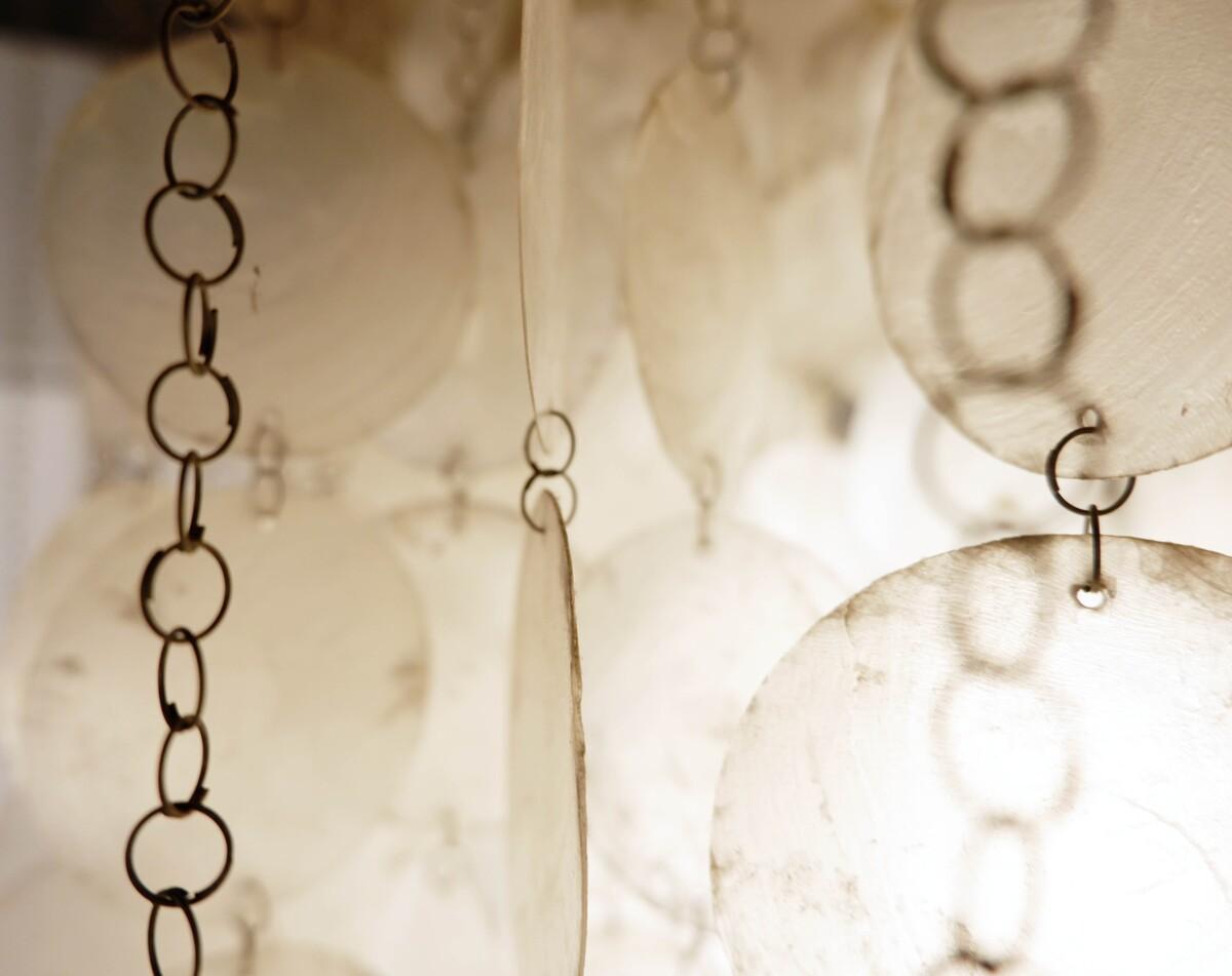 Verner Panton 8dm Chandelier White Shells 1960s 1