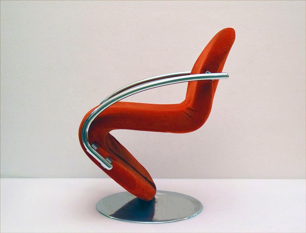 Late 20th Century Verner Panton armchair System 1-2-3 Fritz Hansen, 1970s For Sale