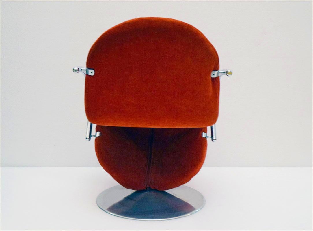 Verner Panton Sessel System 1-2-3 Fritz Hansen, 1970er Jahre (Stahl) im Angebot