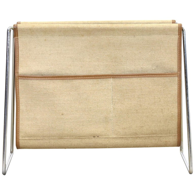 Canvas Magazine Rack Verner Panton Canvas Bachelor Magazine rack for Fritz Hansen, Denmark ...