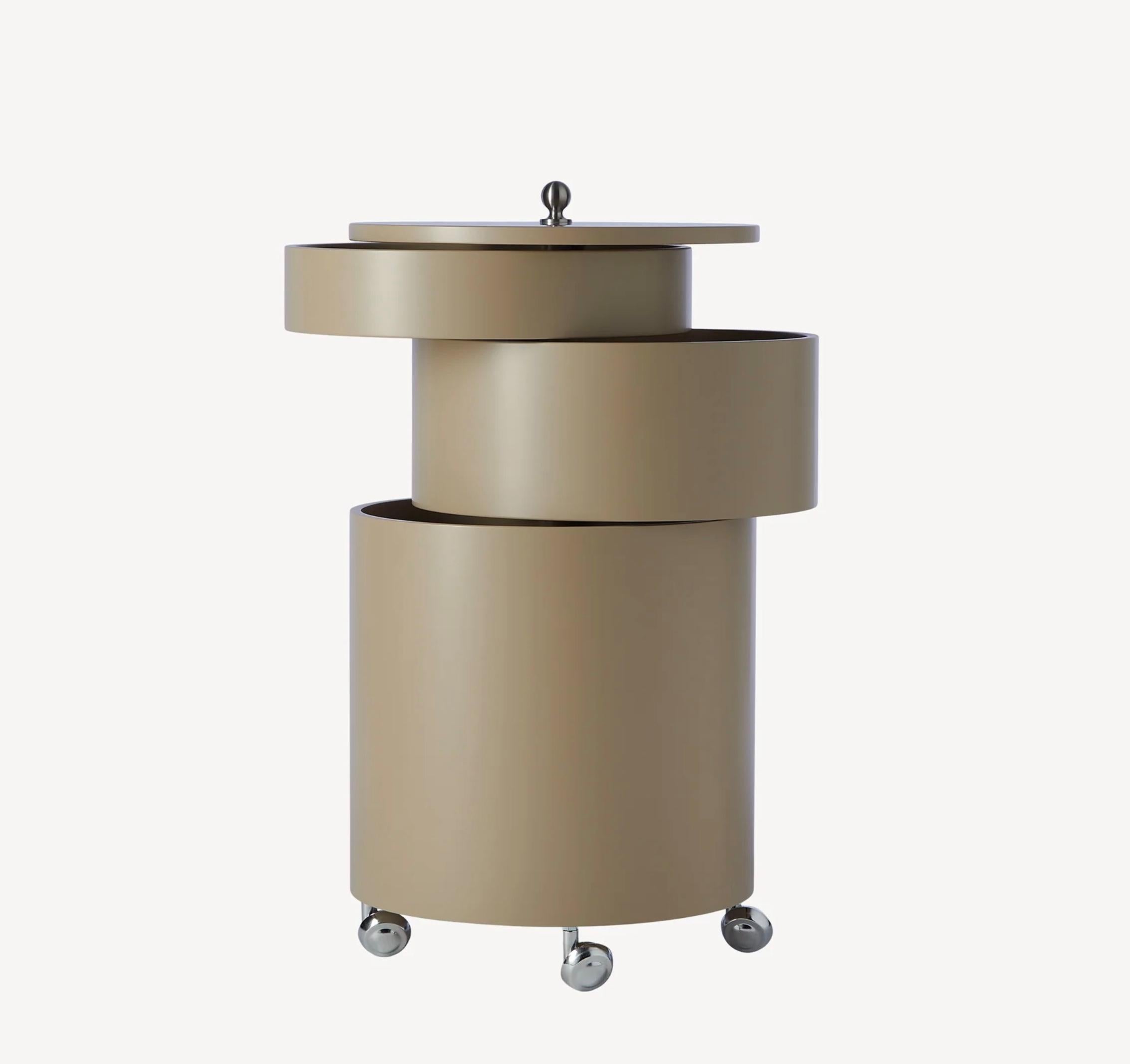 Wood Verner Panton 'Barboy' Bar Cabinet in Orange for Verpan For Sale