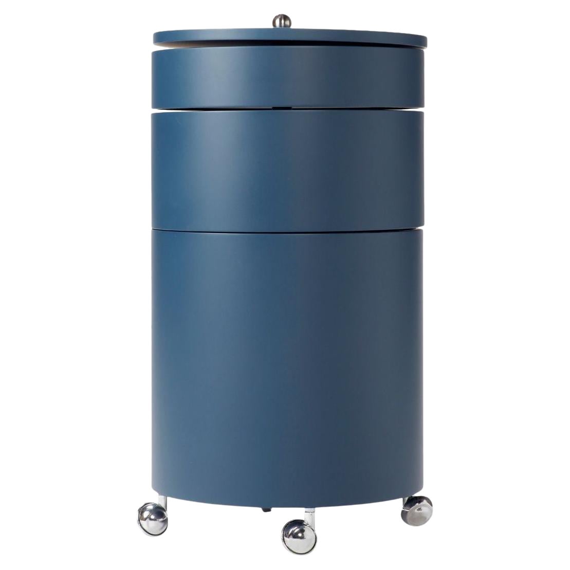Table d'appoint et meuble de rangement Barboy de Verner Panton en bleu pour Verpan