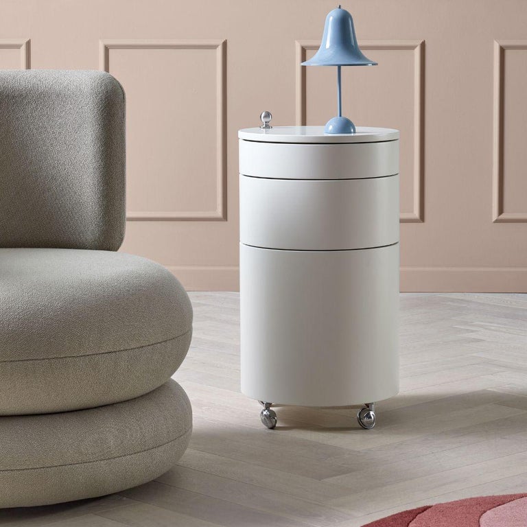 Panton Side Table Verner Panton 'Barboy' Side Table and Storage Cabinet in Mushroom for ...