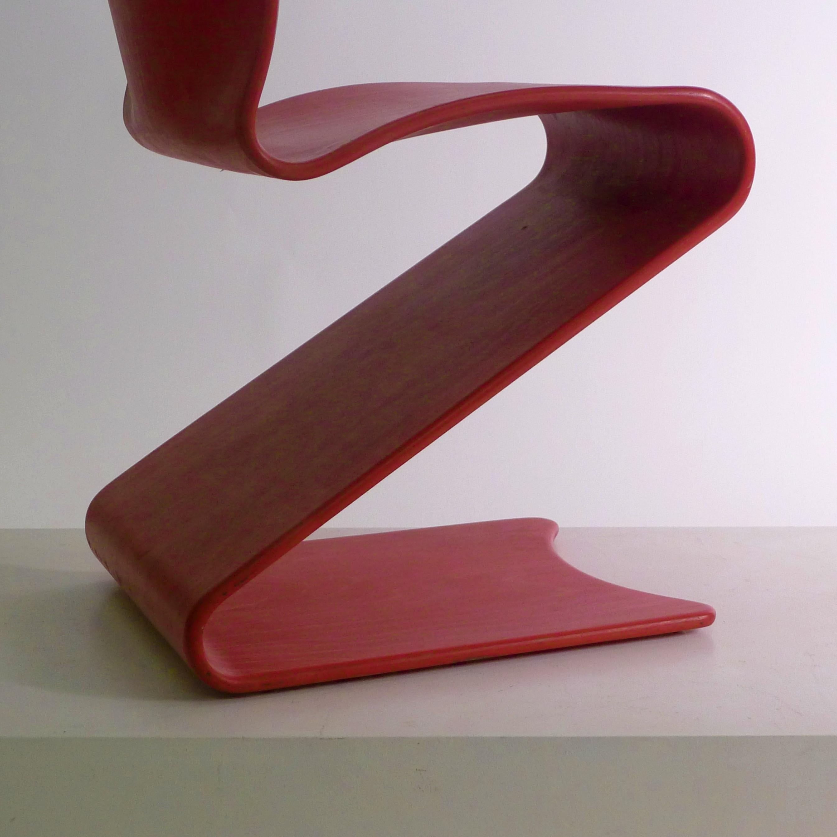 Verner Panton, Beech Plywood S Chair, model 275, original 1960s en vente 3