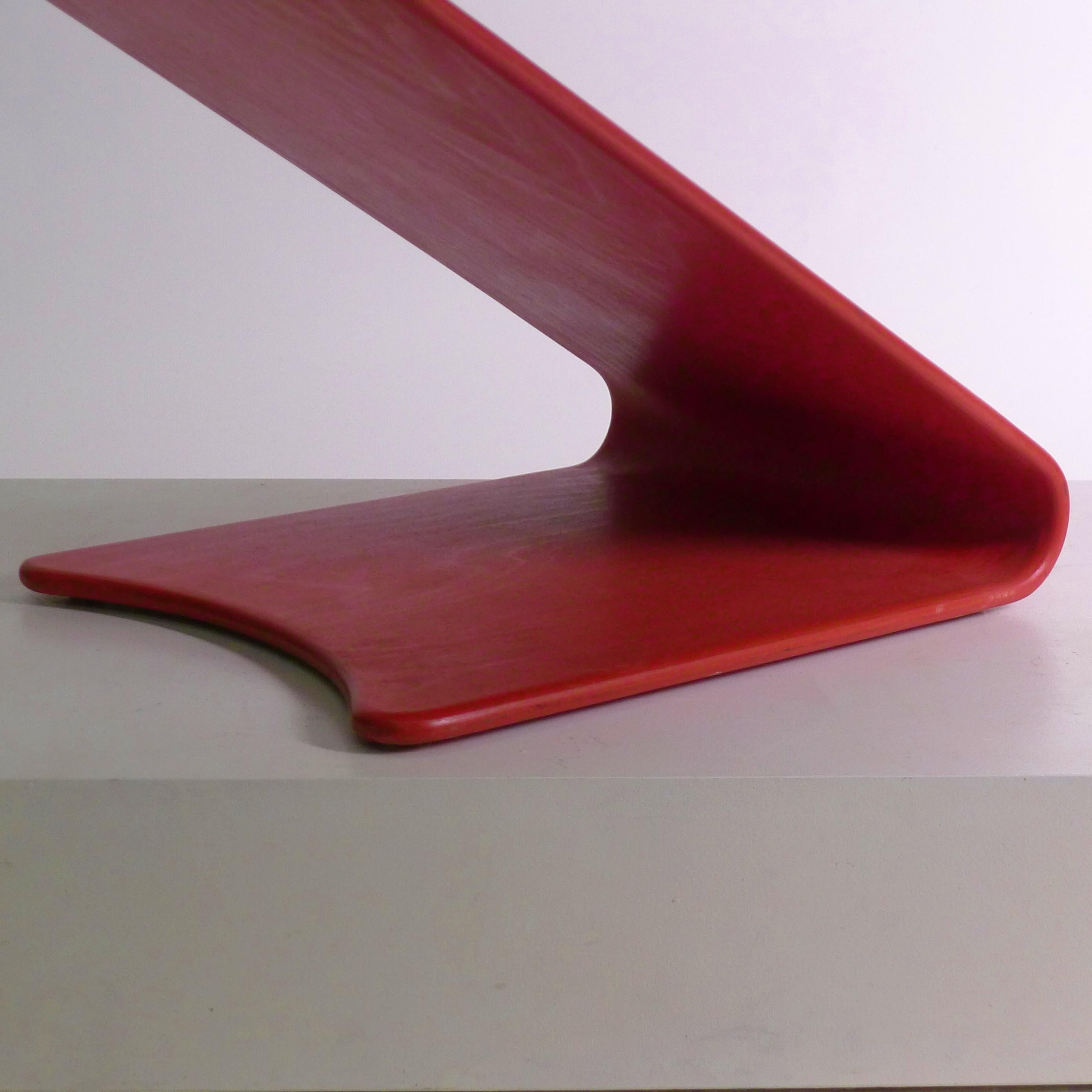Allemand Verner Panton, Beech Plywood S Chair, model 275, original 1960s en vente