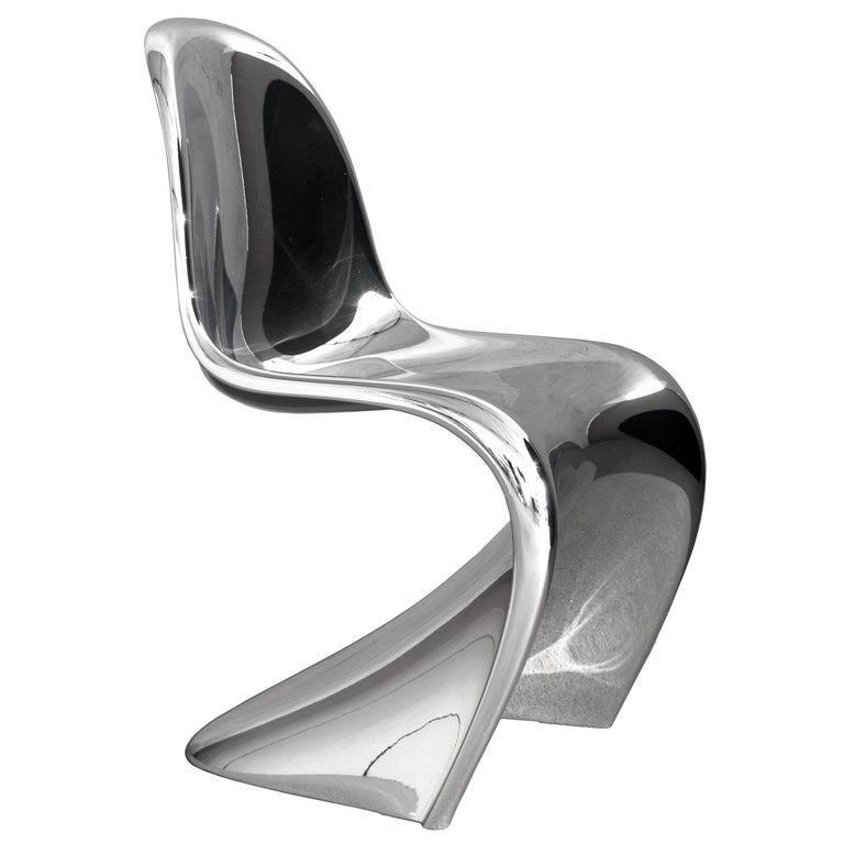 Verner Panton Chair in Chrome Limited Edition by Vitra at 1stDibs | vitra  panton chair chrome, viltra chrome chair, chrome panton chair
