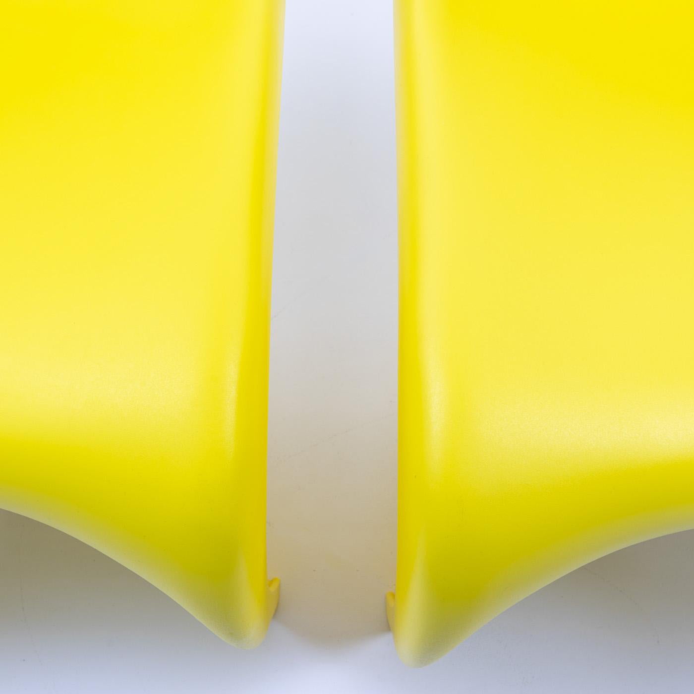 Verner Panton Chairs, Yellow by Vitra, 2000s 5
