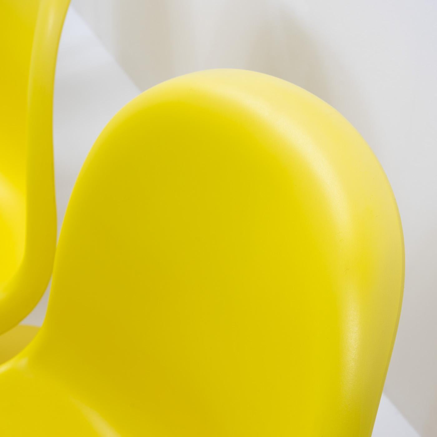 Verner Panton Chairs, Yellow by Vitra, 2000s 6