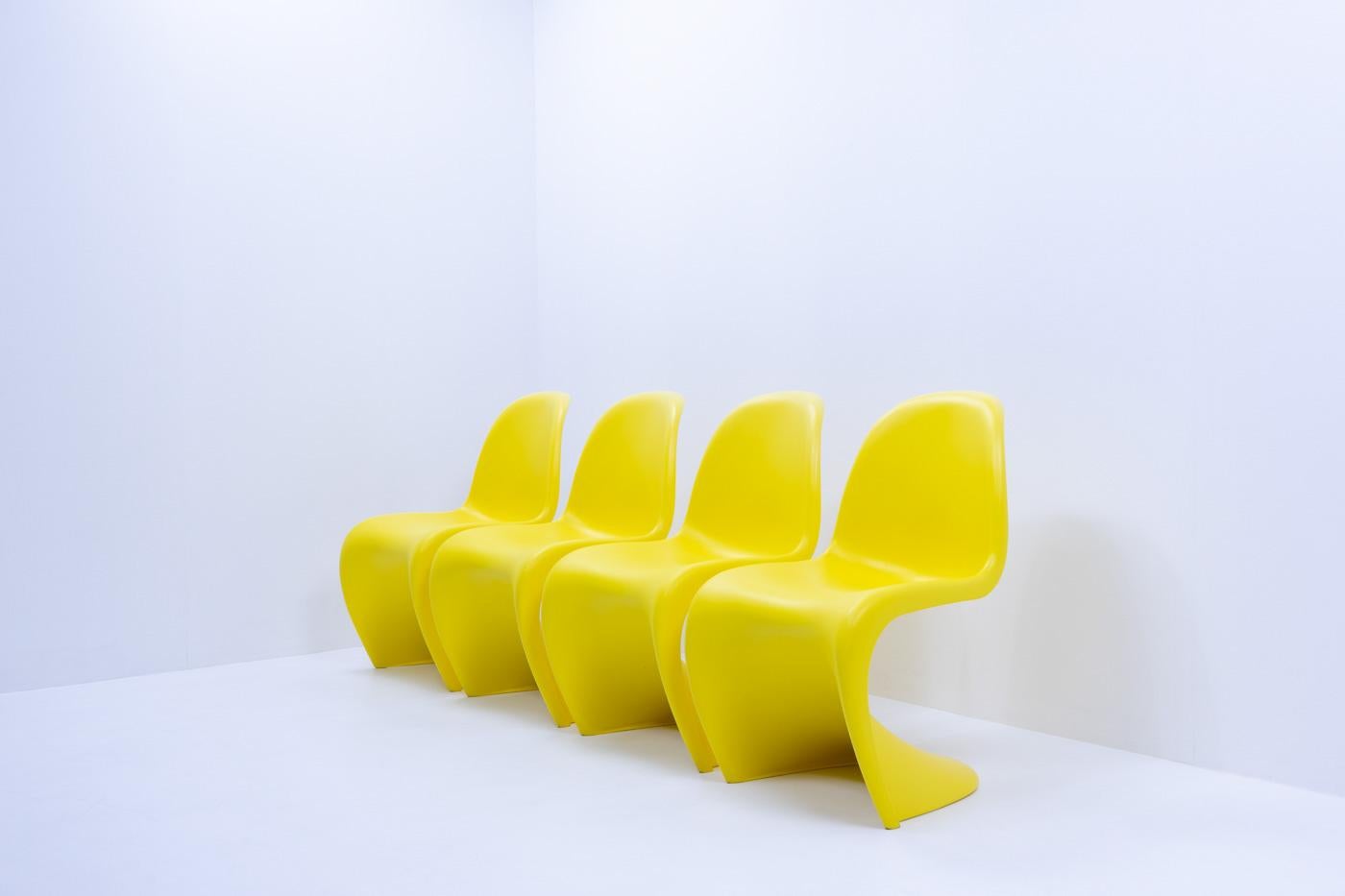 Contemporary Verner Panton Chairs, Yellow by Vitra, 2000s