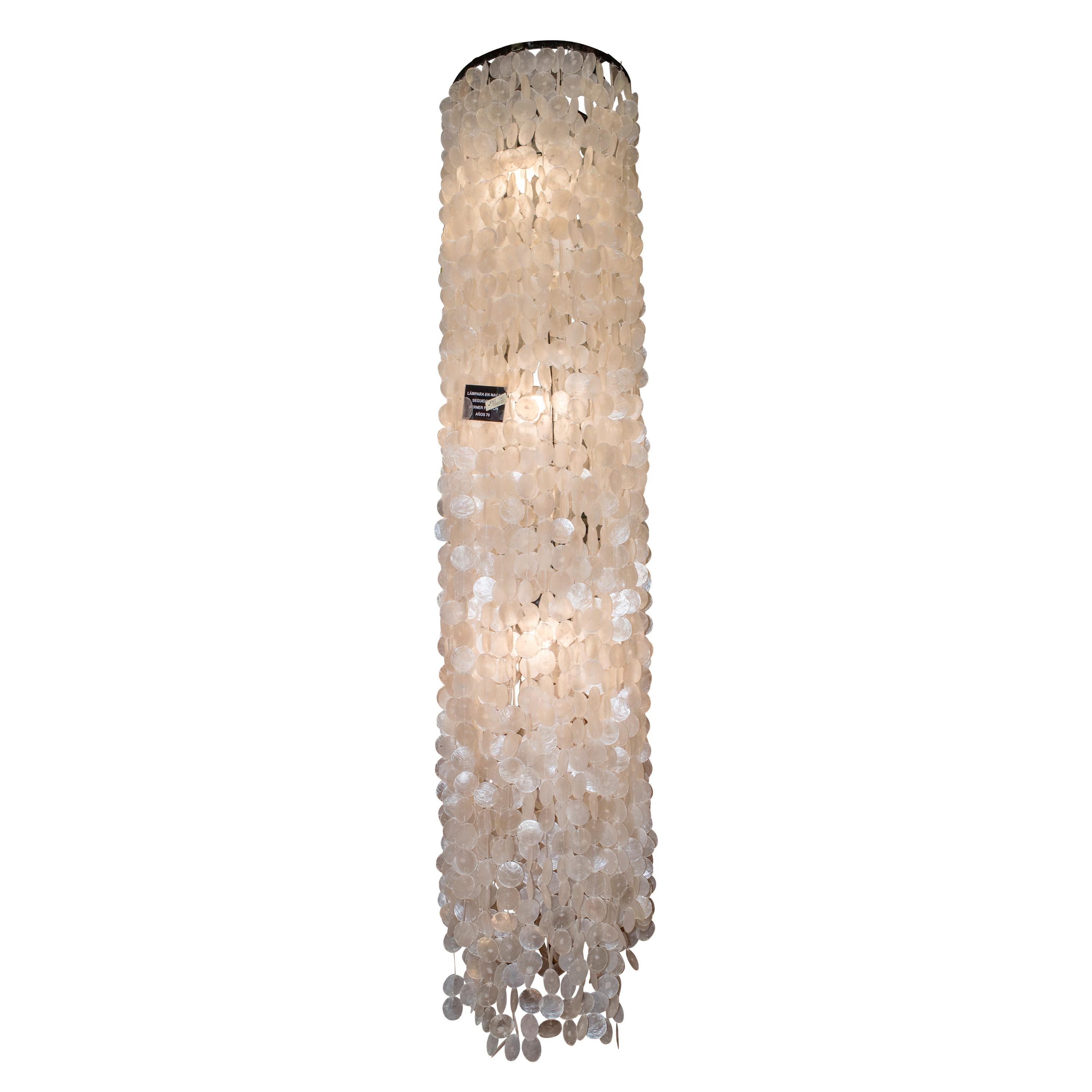 Verner Panton Chandelier Style Fun Mother of Pearl 1960s