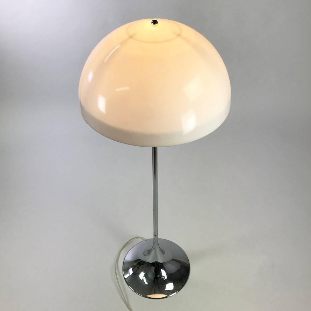 Late 20th Century Verner Panton Chrome Panthella Floor Lamp by Louis Poulsen of Denmark