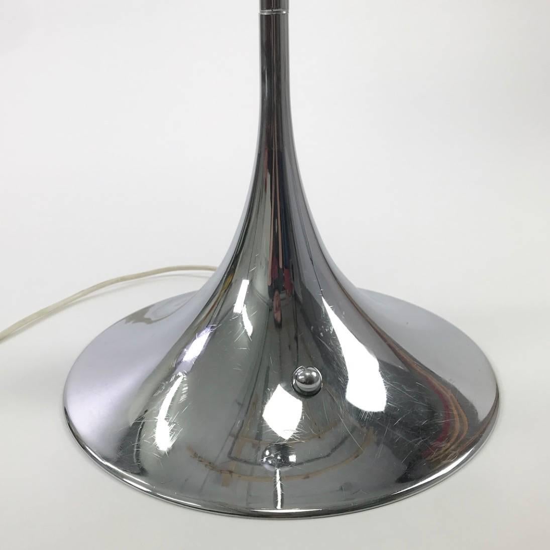 Verner Panton Chrome Panthella Floor Lamp by Louis Poulsen of Denmark 1