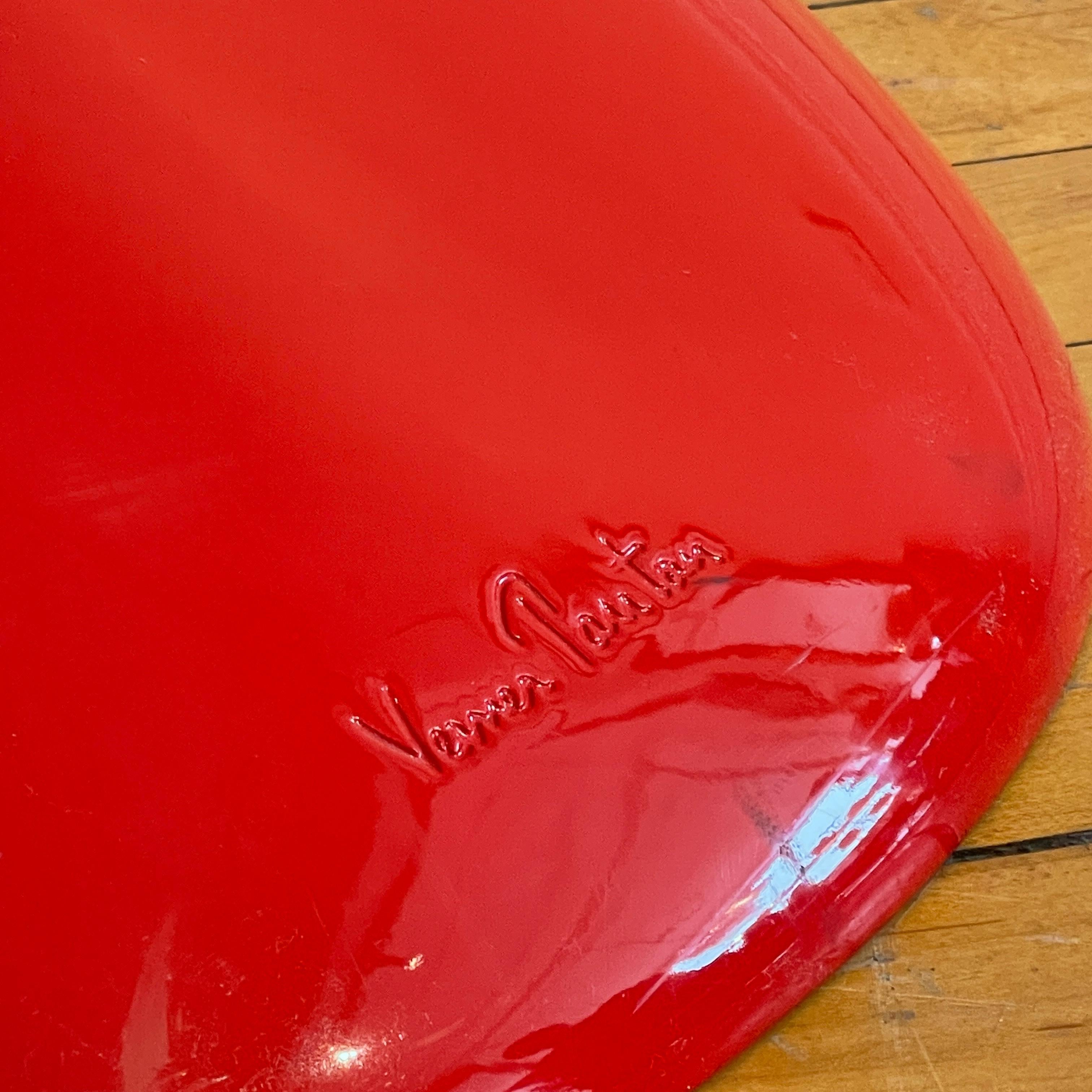 Fiberglass Verner Panton Classic Chairs in Red 2  Available