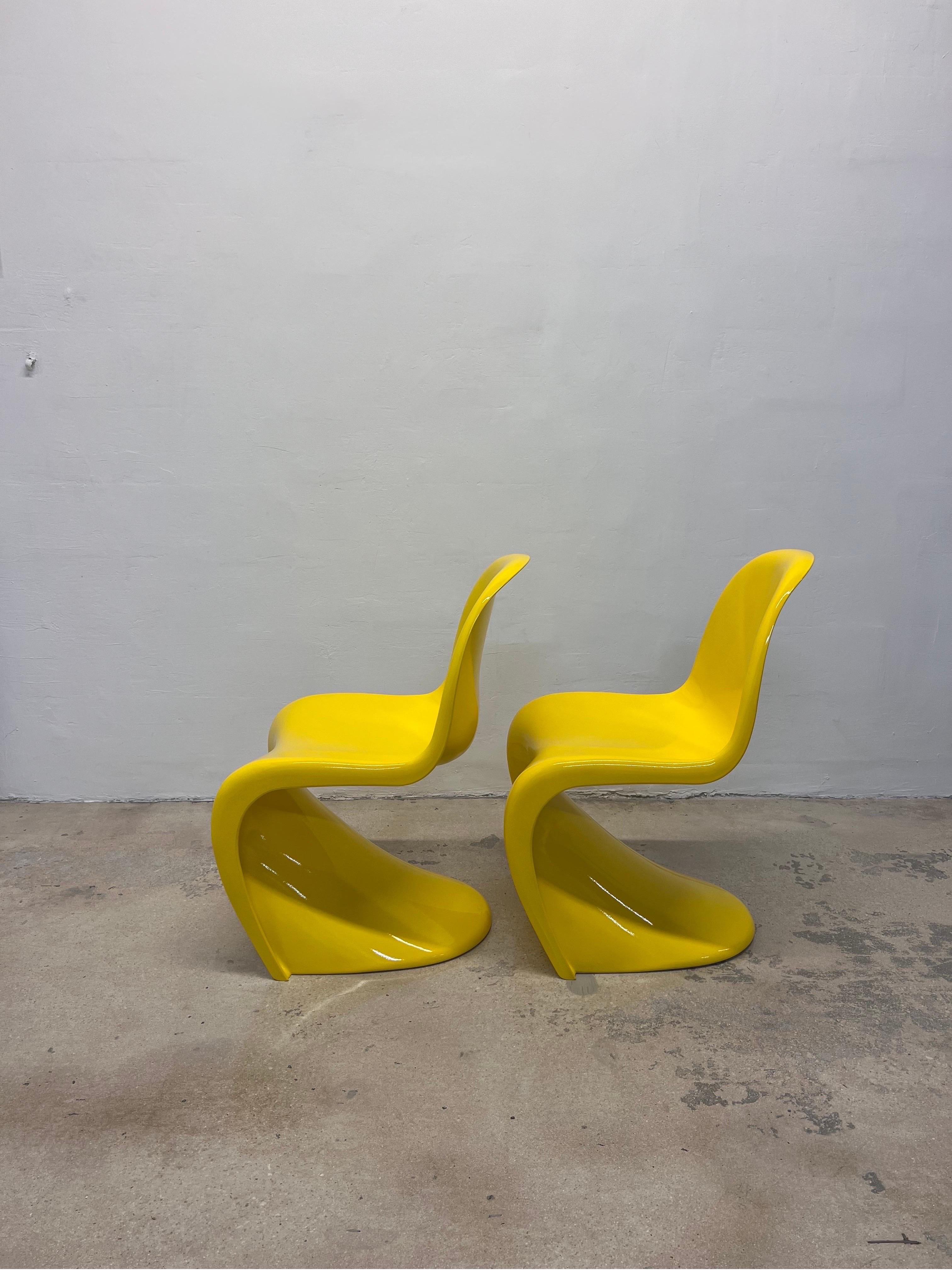 Mid-Century Modern Verner Panton Classic Panton S Chairs for Vitra, 1990s - a Pair