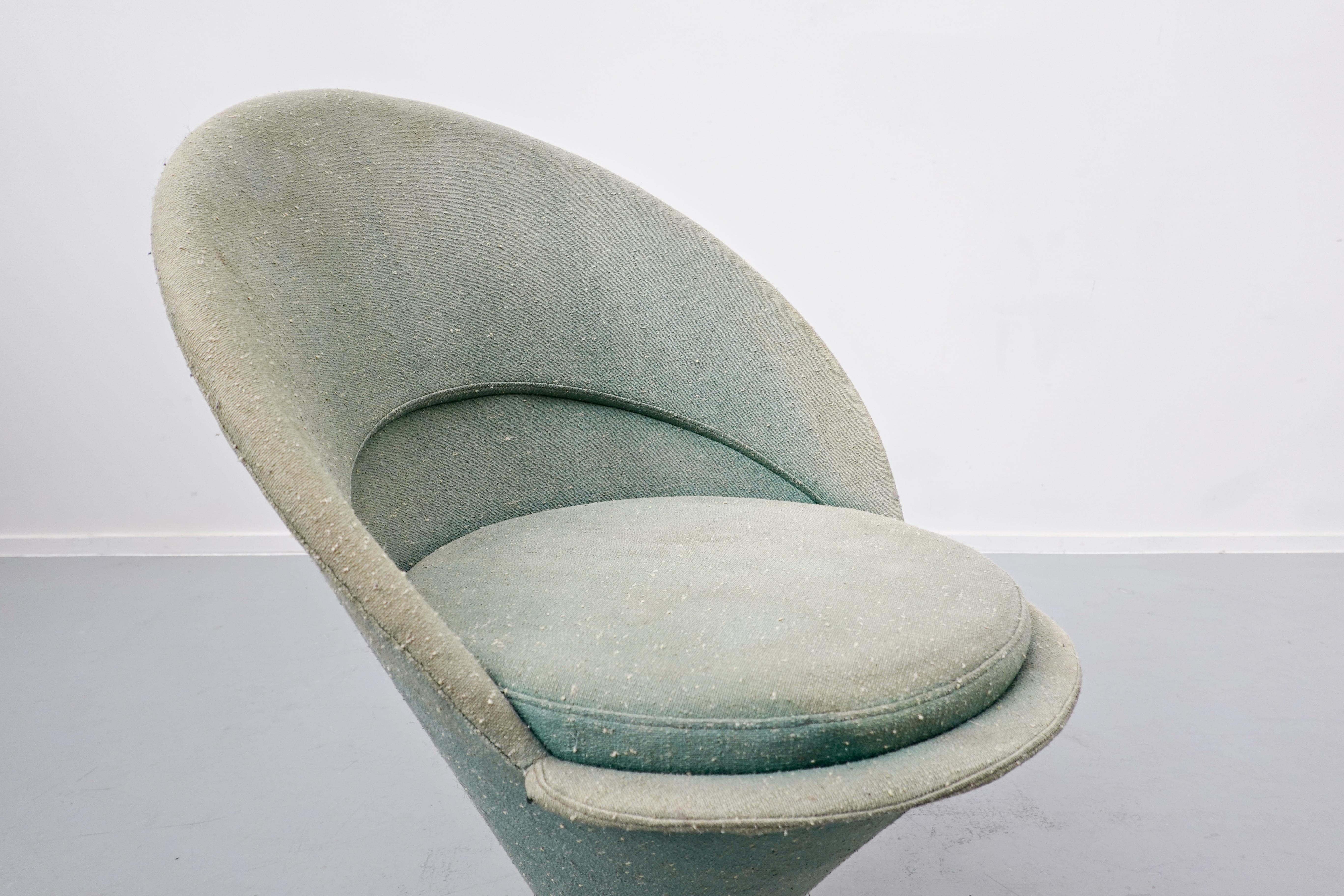 Mid-Century Modern Verner Panton Cone Chair, First Edition For Sale