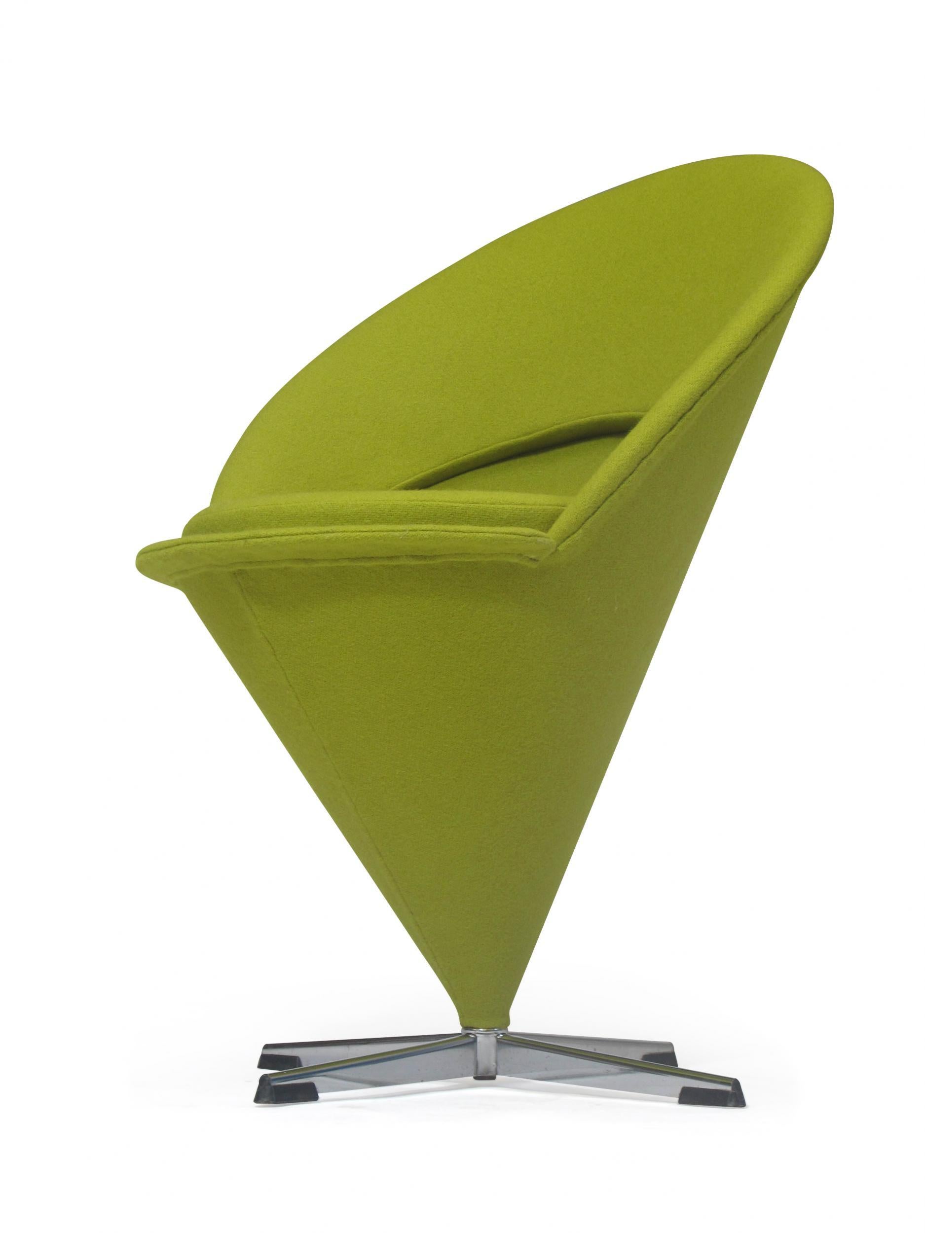 Scandinavian Modern Verner Panton Cone Chair For Sale