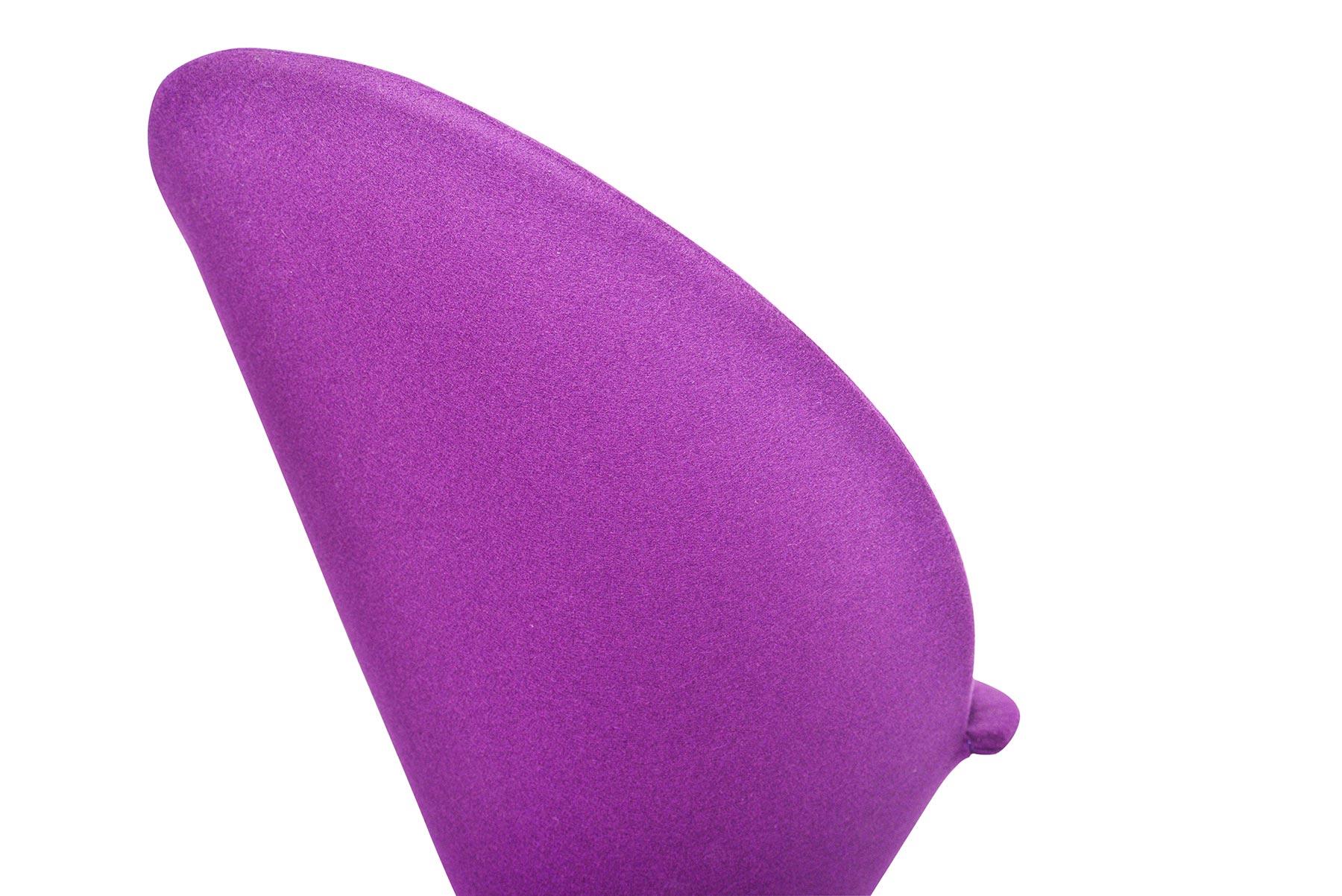 Danish Verner Panton Cone Chair in Purple Wool