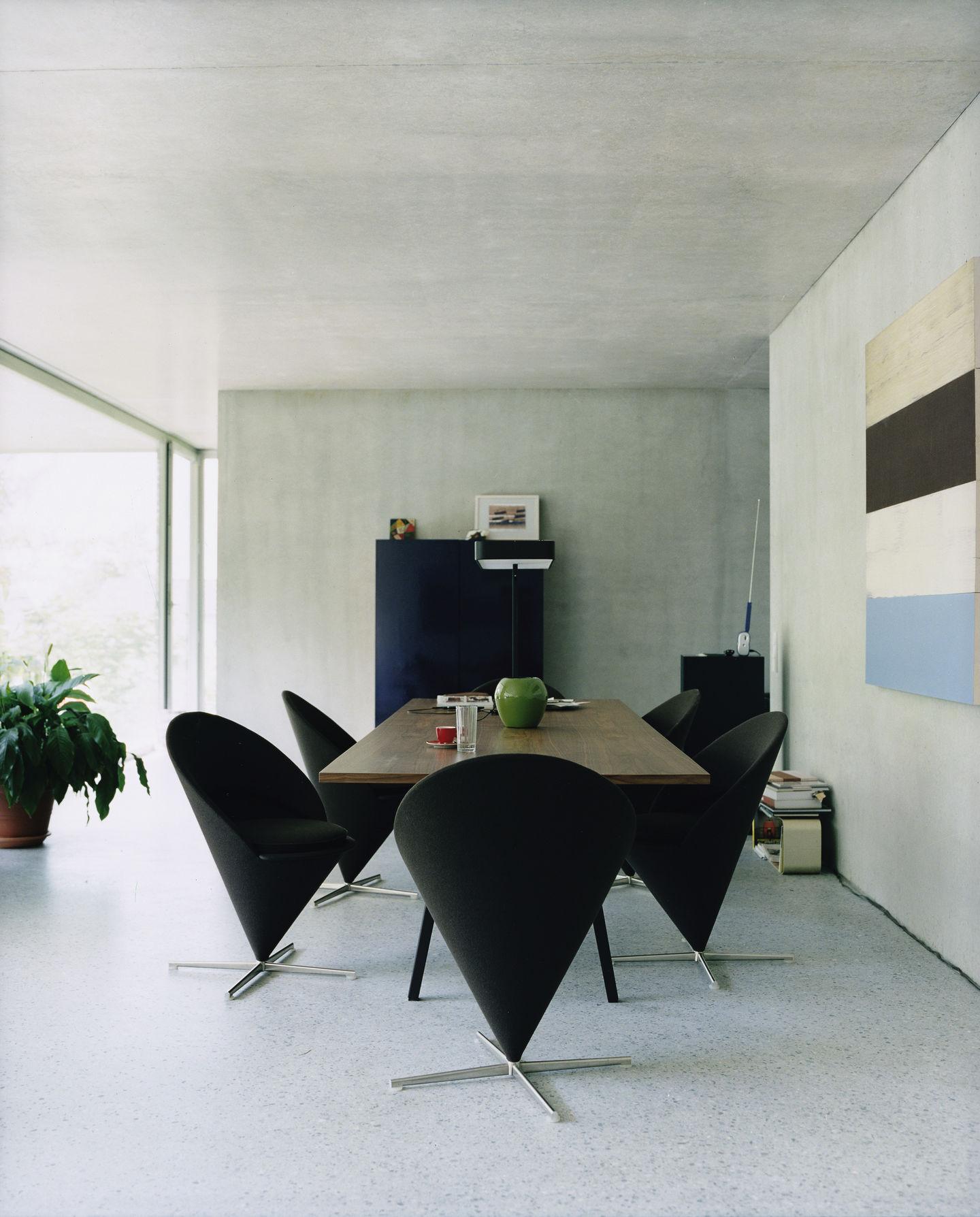Mid-Century Modern Verner Panton Cone Chair in Steel and Fabric by Vitra