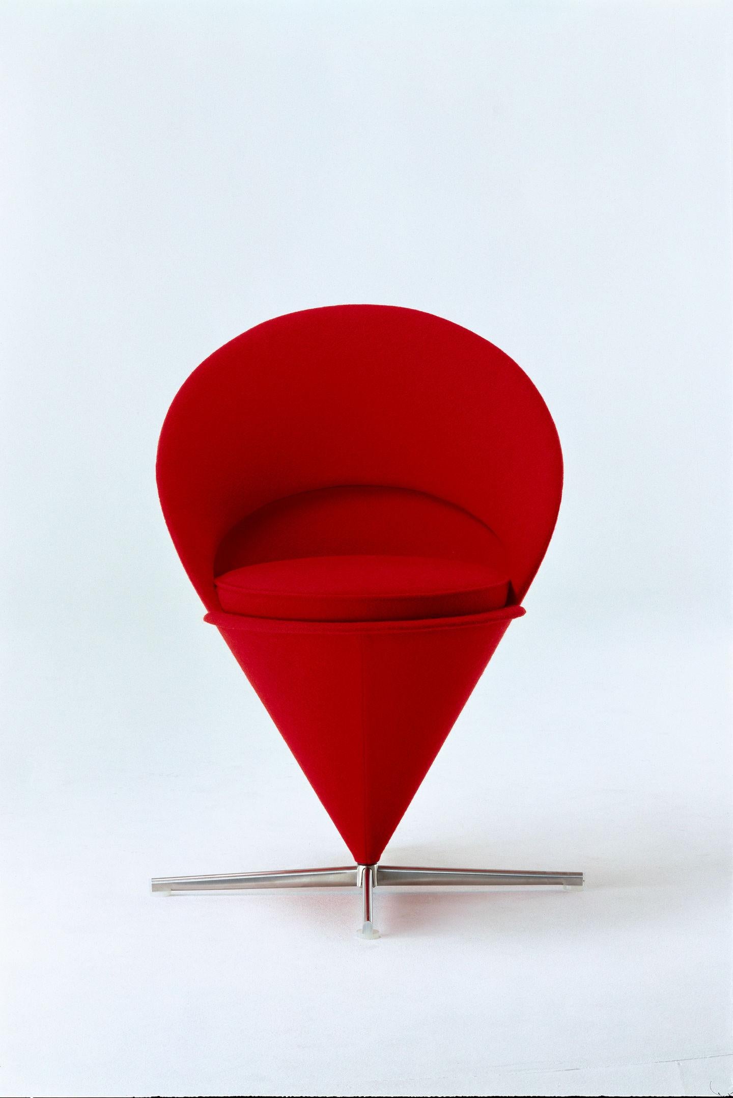Verner Panton Cone Chair in Steel and Fabric by Vitra 1