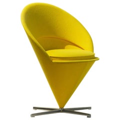 Verner Panton Cone Chair in Steel and Fabric by Vitra