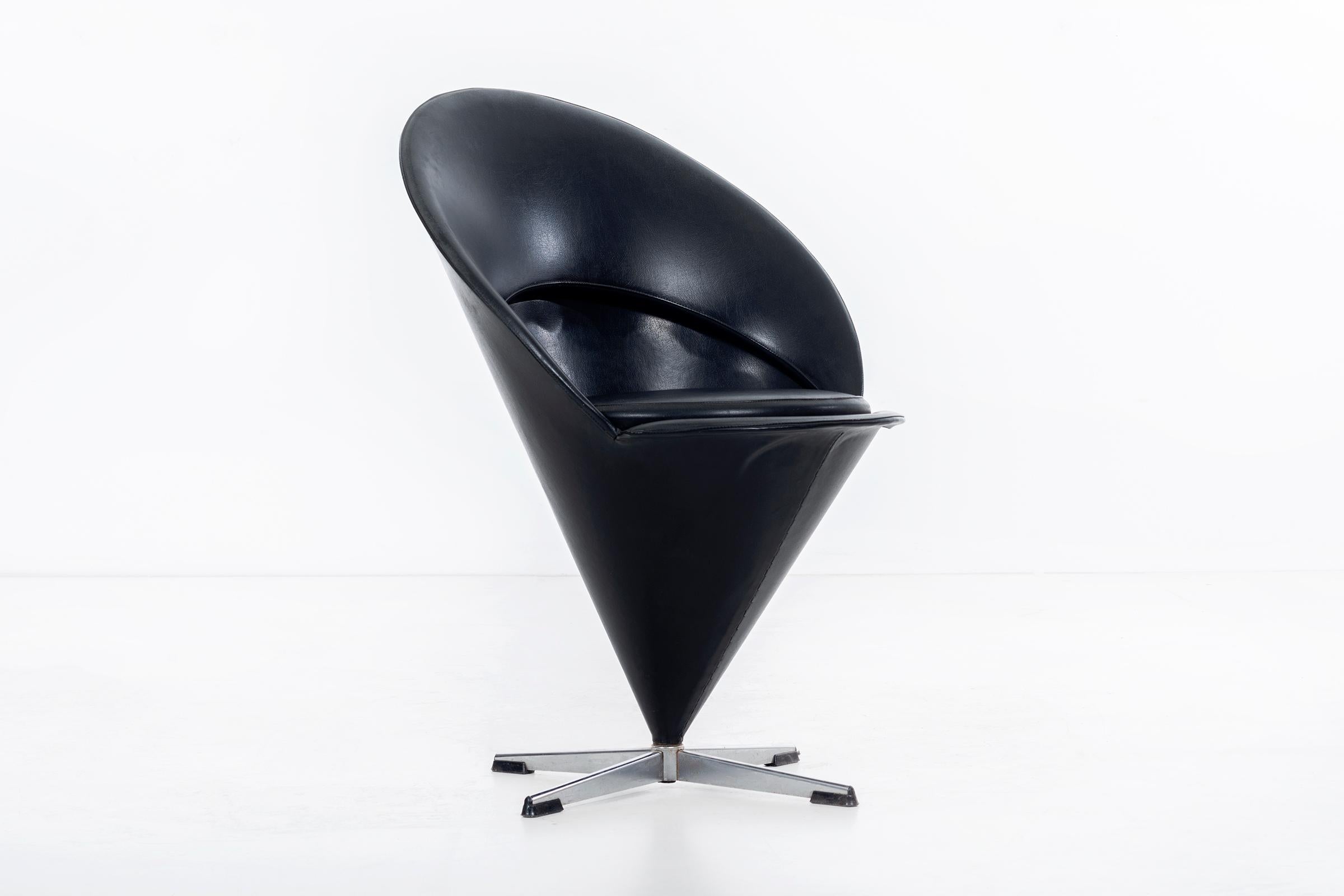 Mid-Century Modern Verner Panton Cone Chairs