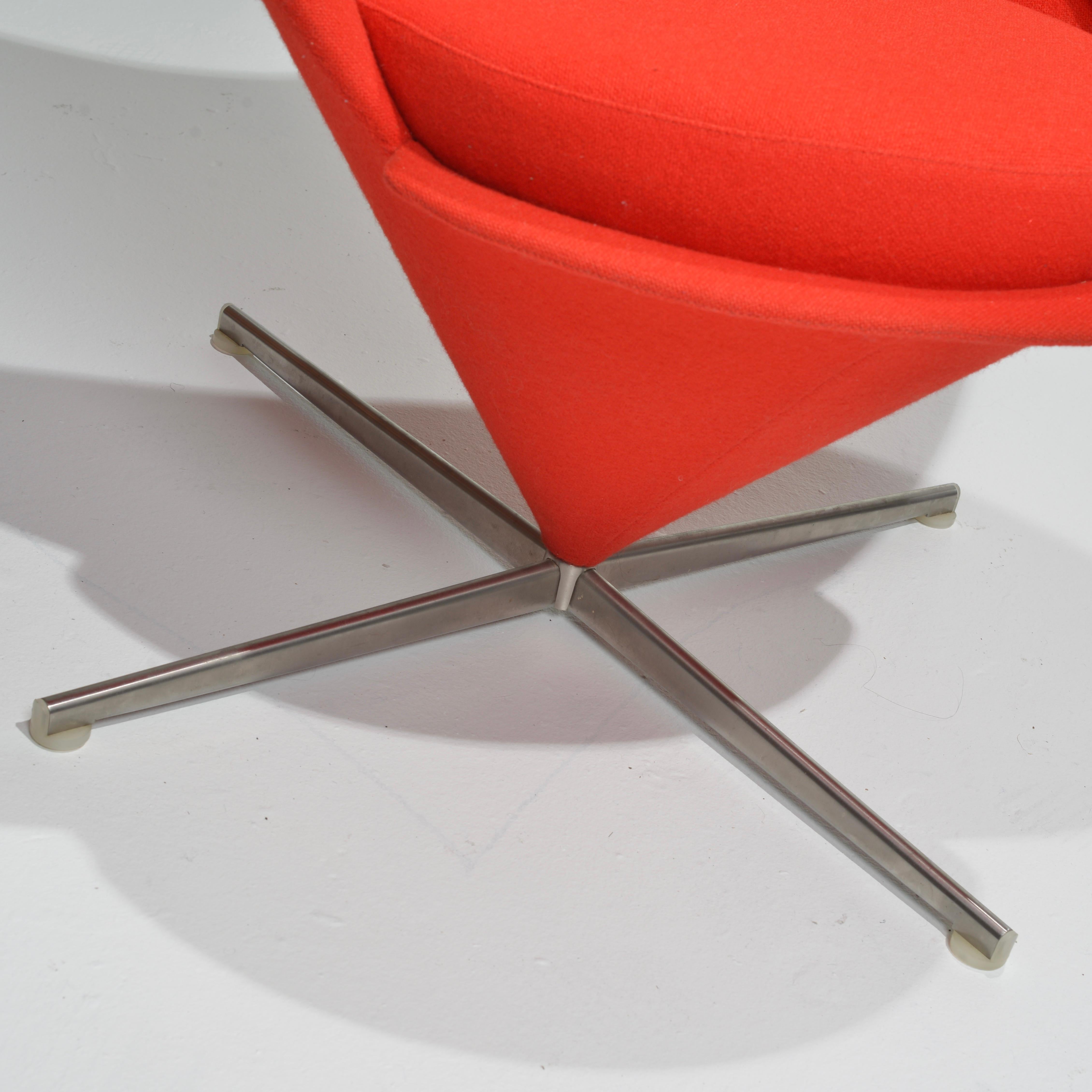 Aluminum Verner Panton Cone Heart Chair for Vitra, 2 in Stock For Sale