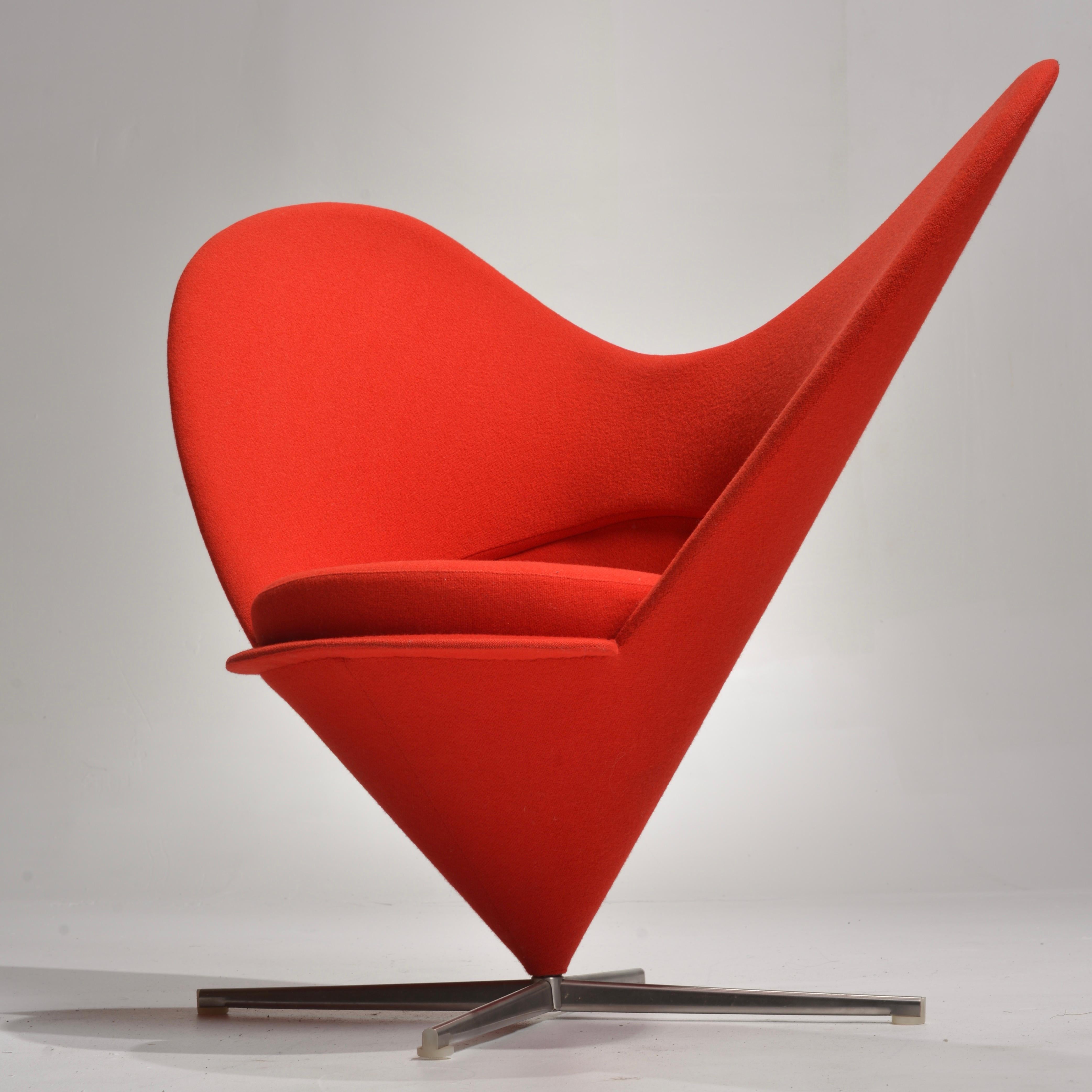Verner Panton: Kegel-Herzstuhl für Vitra, 2 Stück, auf Lager (Deutsch) im Angebot